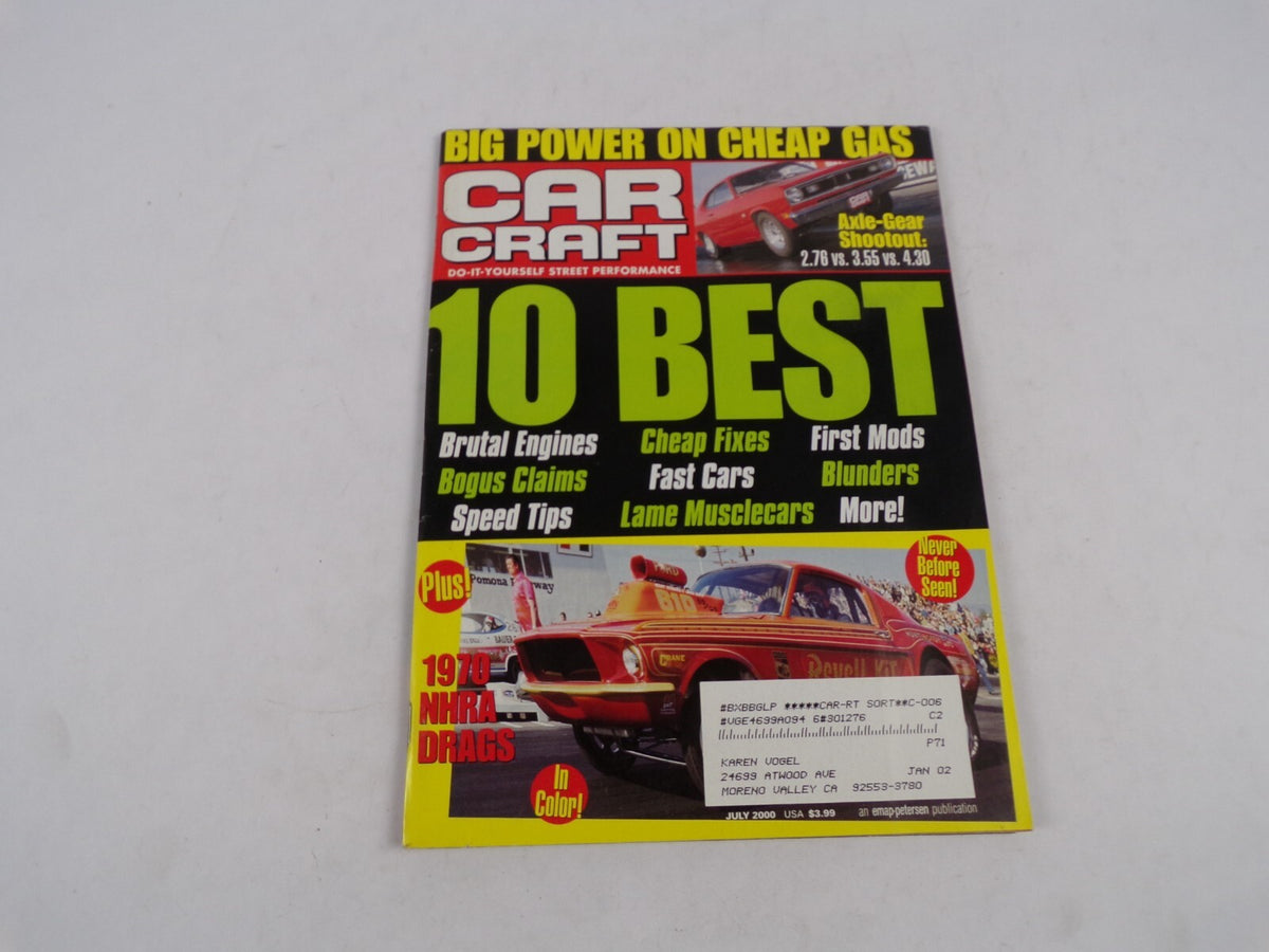 July 2000 Car Craft Big Power On Cheap Gas Axle Gear Shootout