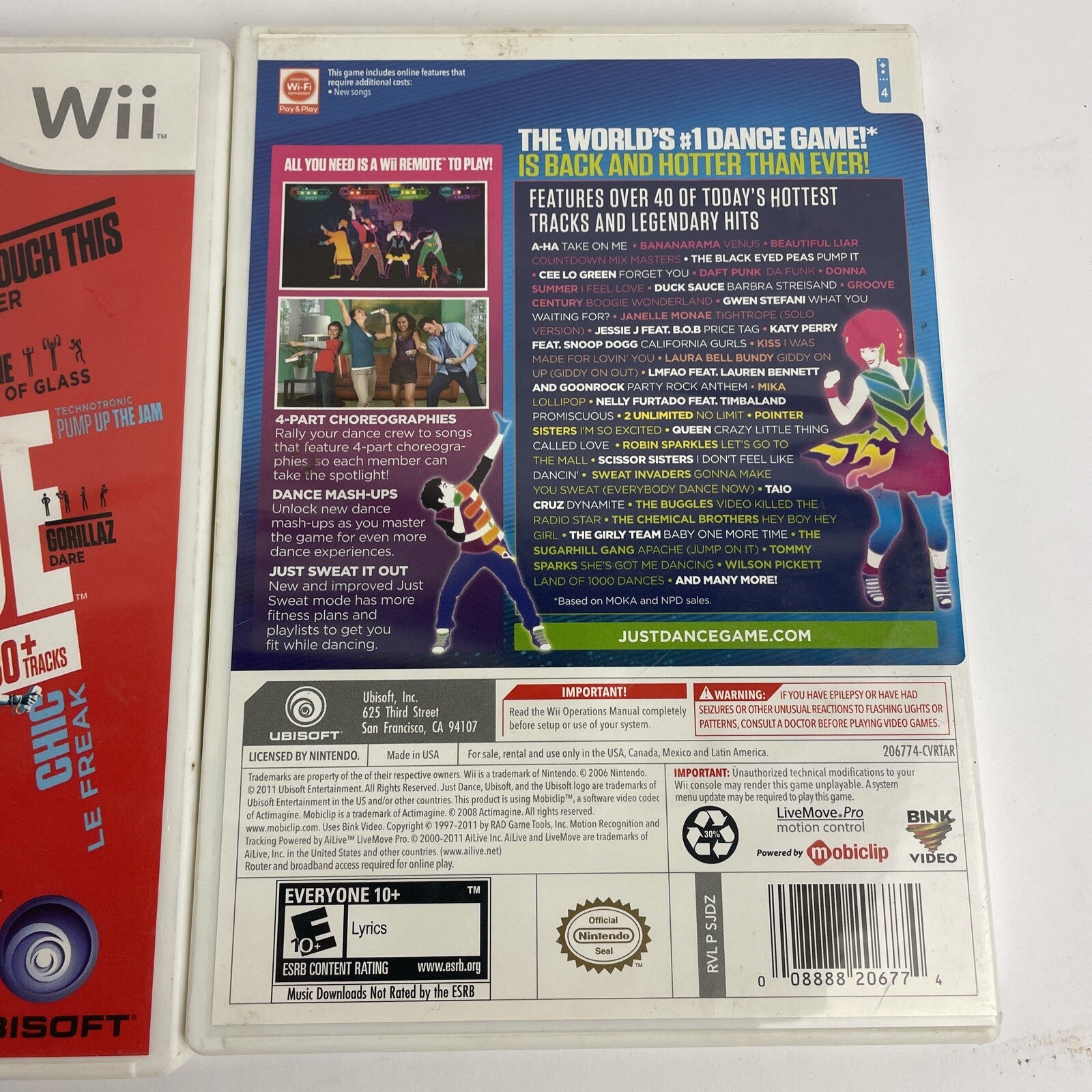 Just Dance & Just Dance 3 ( 2 x Nintendo Wii ) Complete with Manual s , Clean