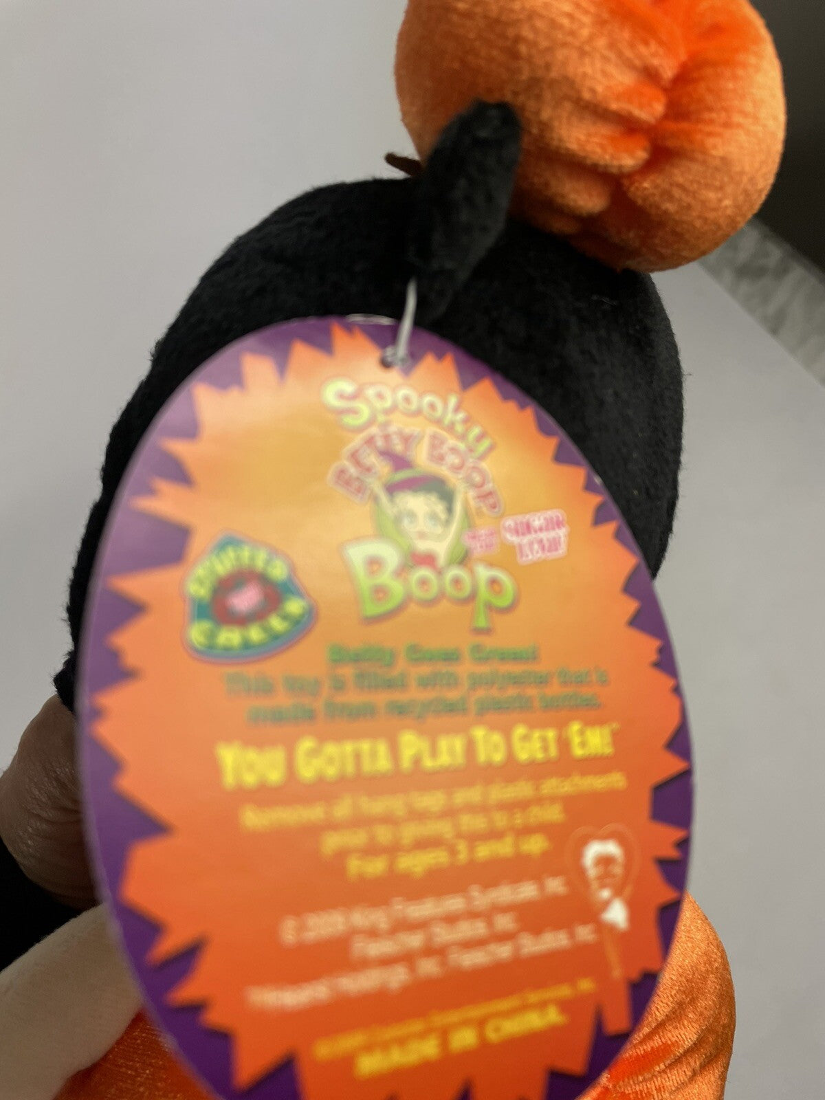 Pumpkin Spooky Boop Betty Boop Retro 16" Plush Doll