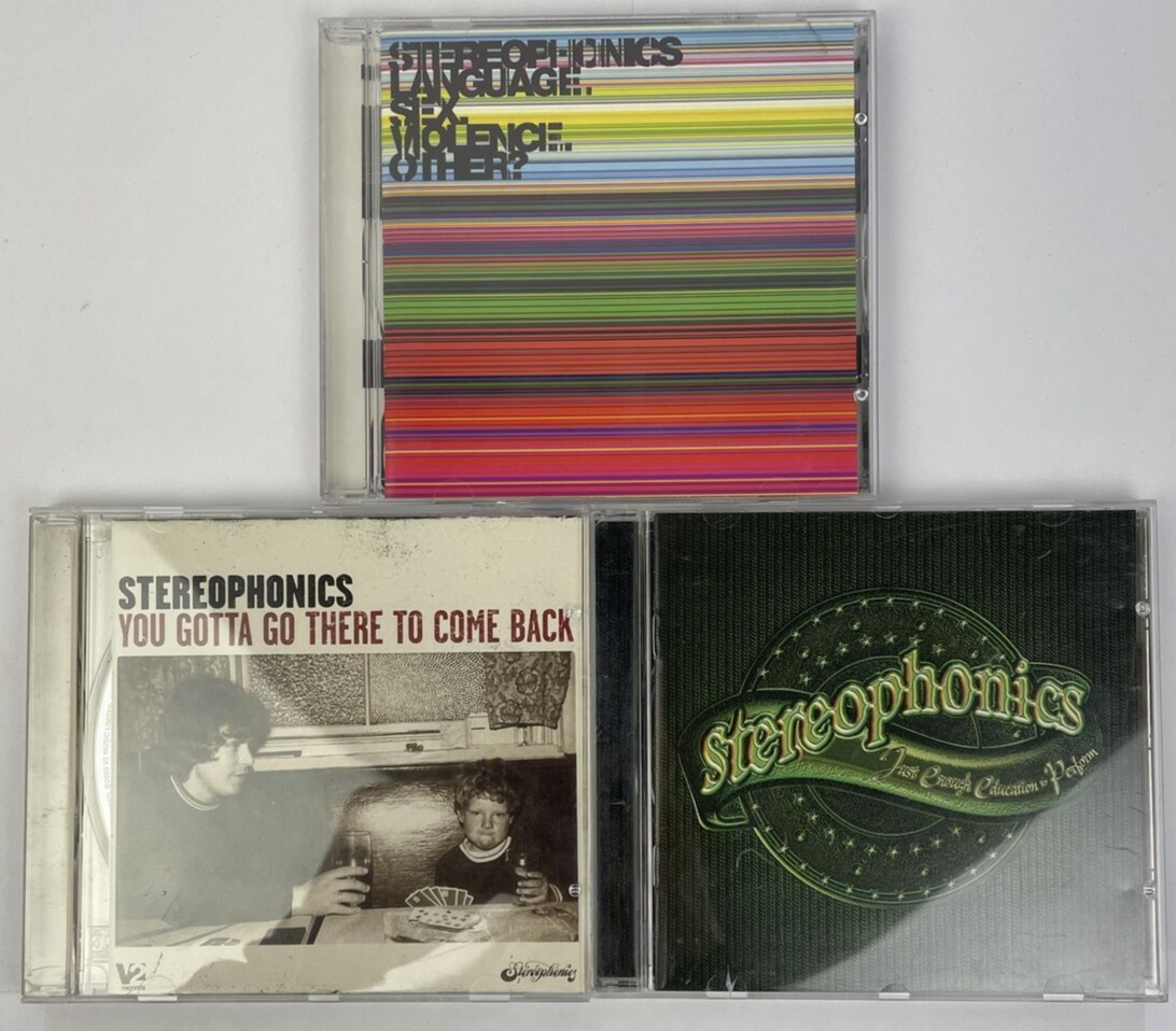 3 x Stereophonics CD - Language. Sex. Violence. Other? Just Enough Education -S