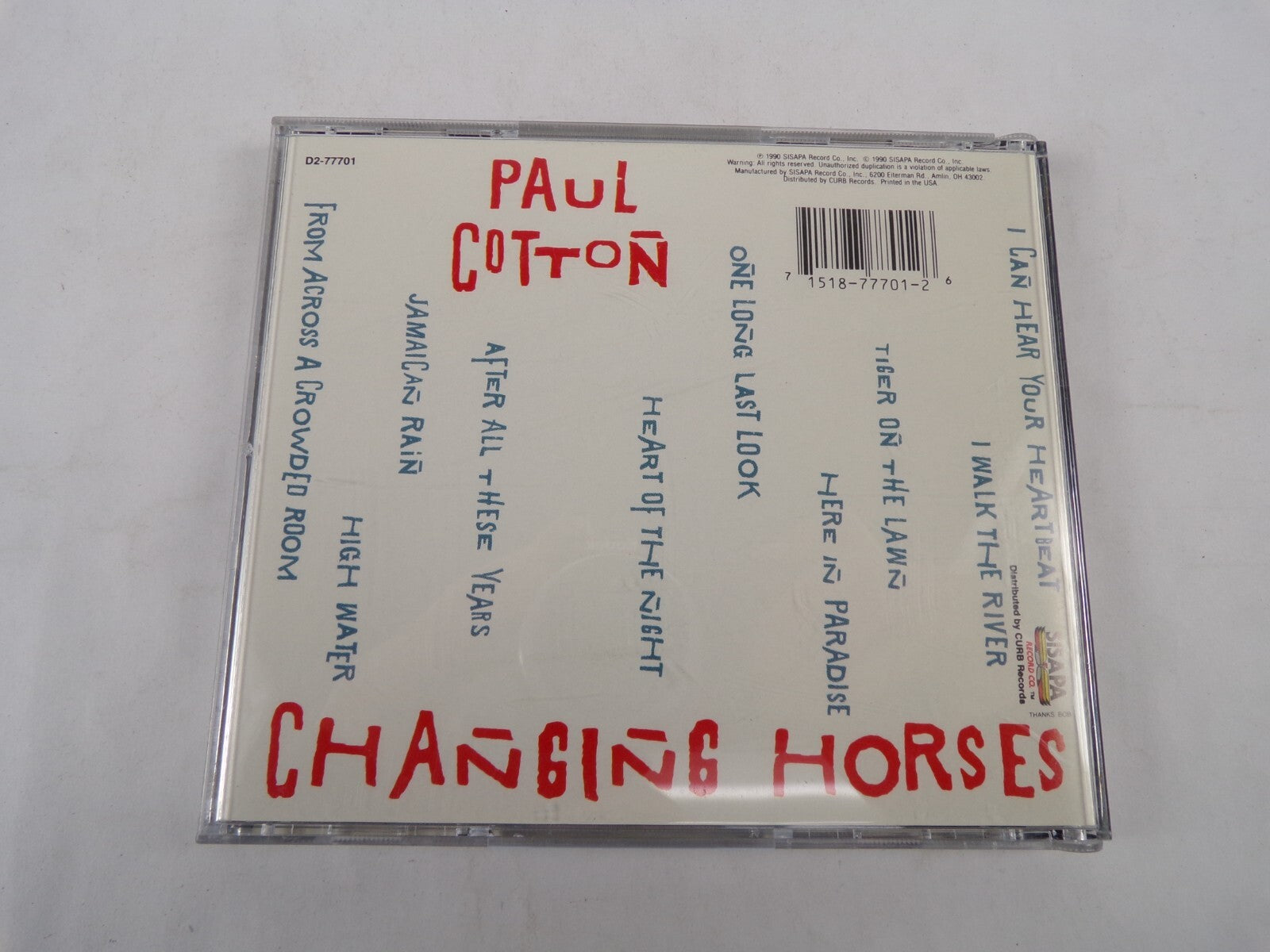 Paul Cotton Changing Horses I Can Hear Your Hearticat I Walk The River CD#56