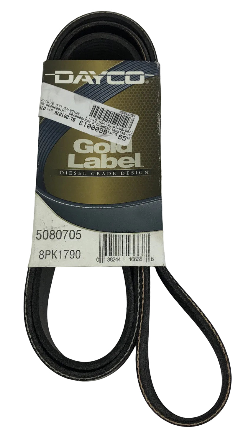 Dayco Gold Label 5080705 serpentine belt 8PK1790 diesel grade