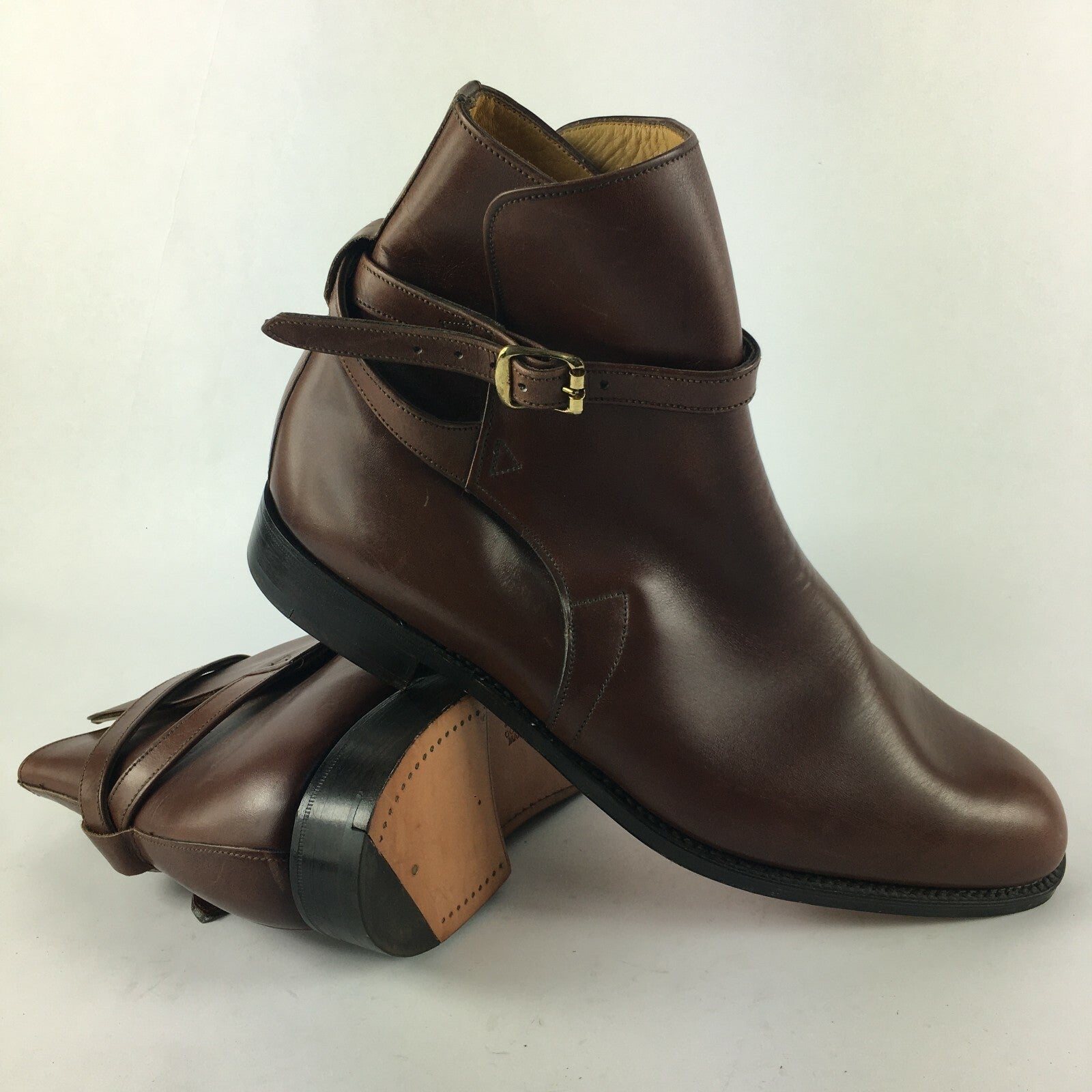Genuine John Spencer Stylish Chelsea Style Brown Boots Shoes Men Size 10 1⁄2