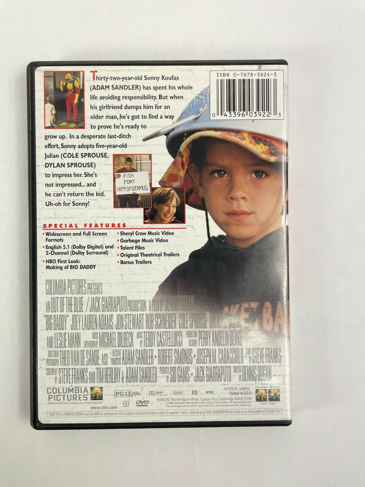 Adam Sandler Big Daddy Nature Called Look Who Answered DVD Movies