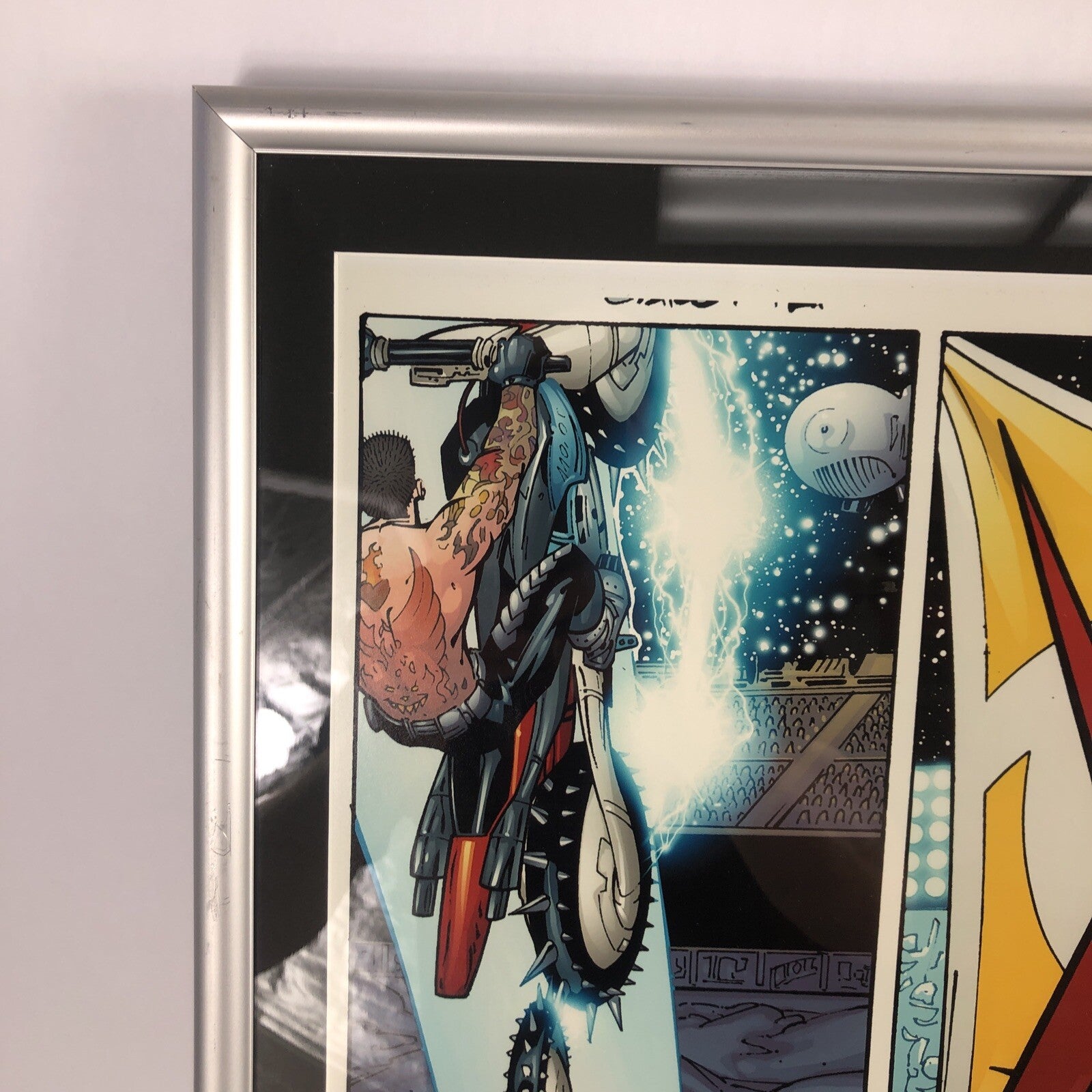 Adam Kubert 32" x 22" FRAMED Original Art Poster X-Games Carey Hart Motocross