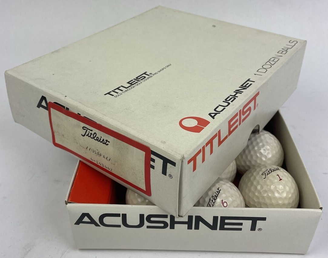 Vintage 12 Titleist by Acushnet golf balls dozen with original box collectible set
