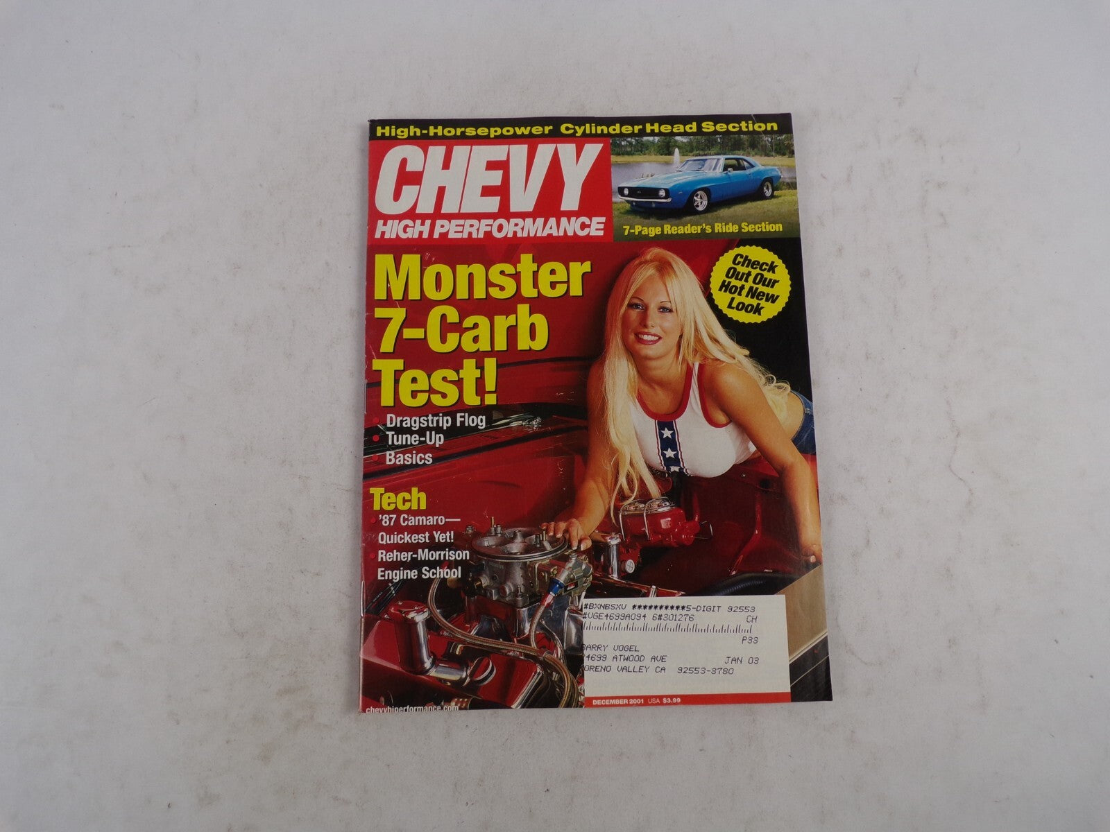 December 2001 Chevy High Performance Monster 7-Carb Test! High-Horsepower Cylind