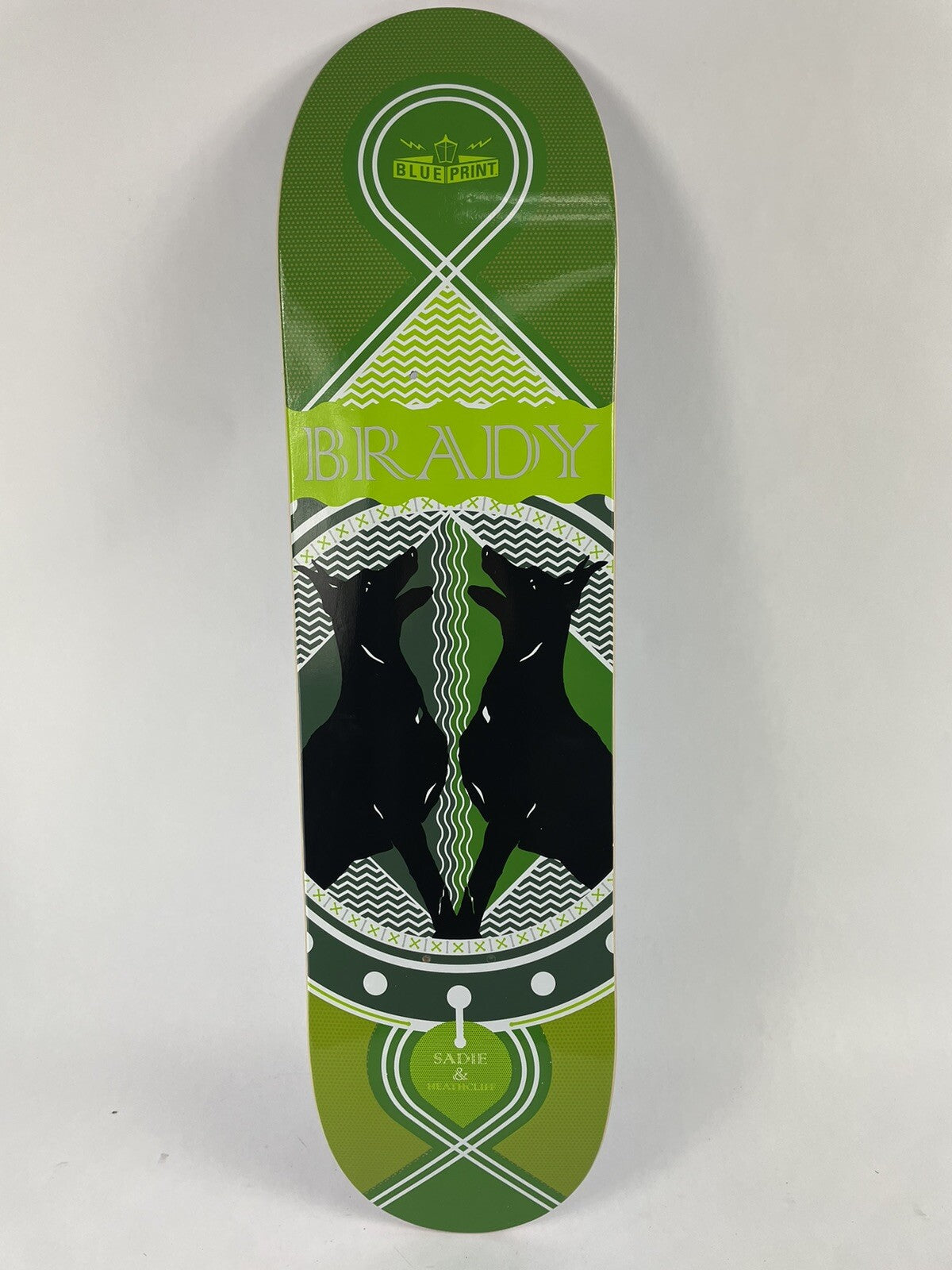 Blueprint Skateboards Sadie & Heathcliff Dogs deck 7.875" RARE quality Brady