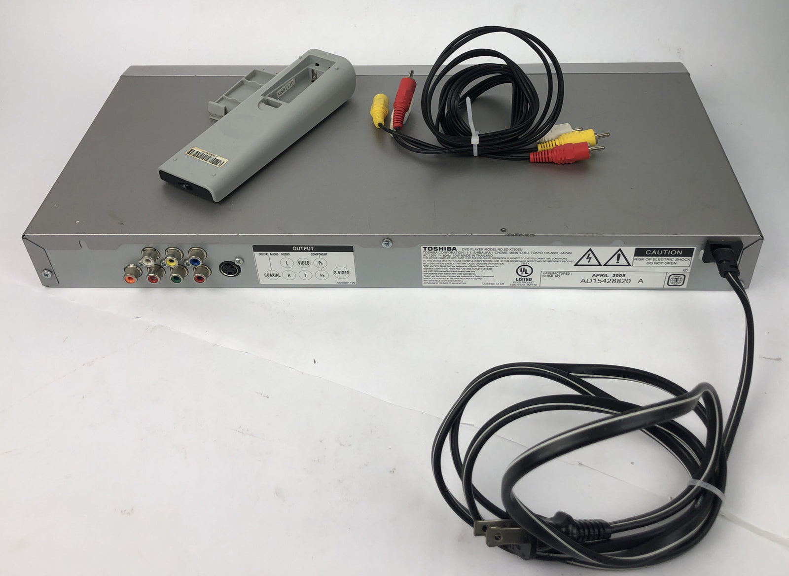 Toshiba SD-K750 DVD Video Player Model SD-K750SU2 With Cable and Remote Control