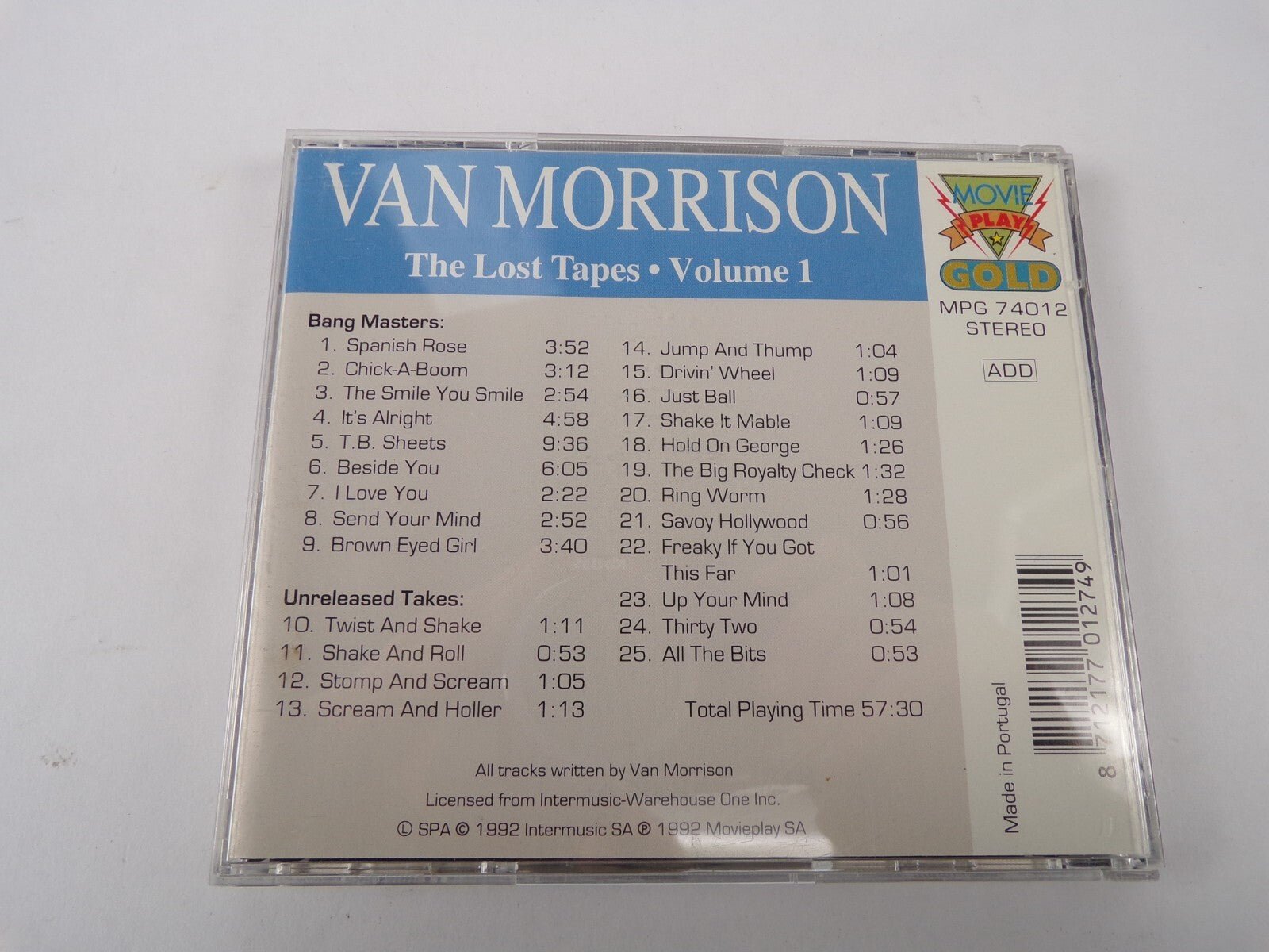 Van Morrison The Lost Taps Volume 1 Spanish Rose It's Alright I Love You CD#56