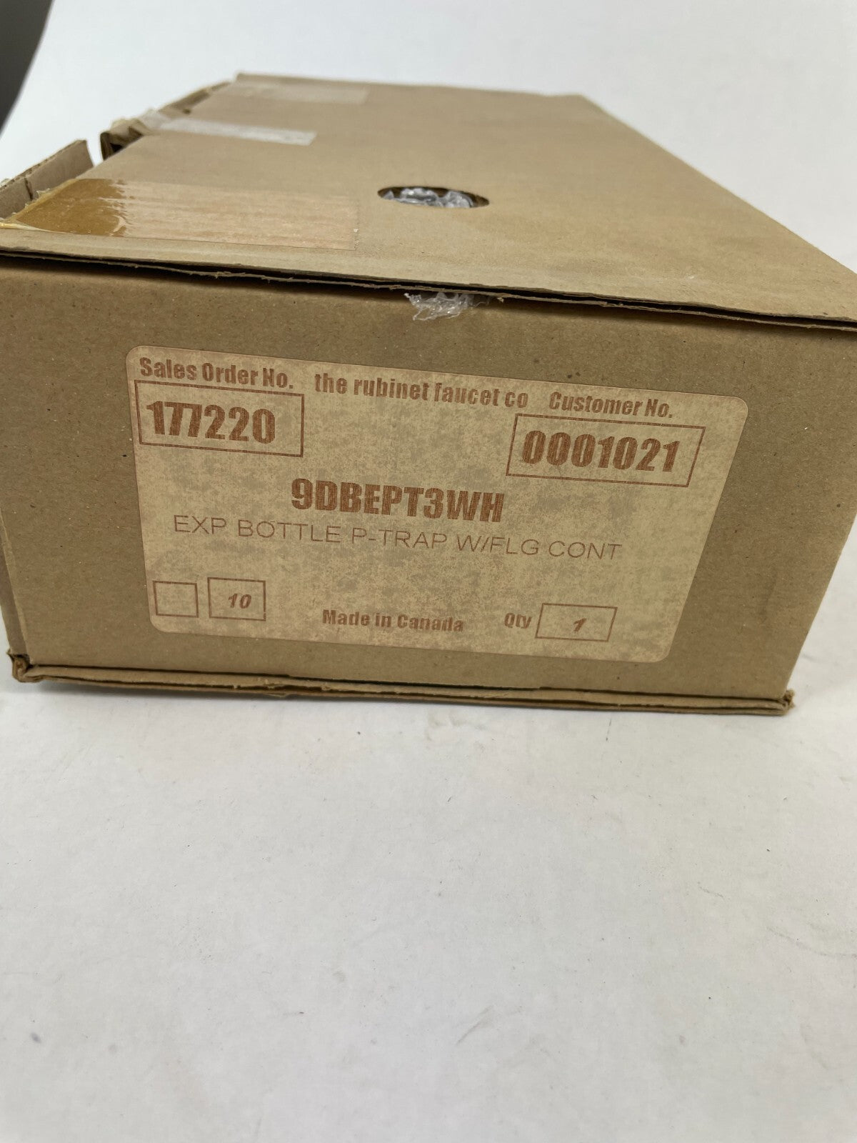 Rubinet 9DBEPT3WH Essentials-Exp Bottle P-Trap Wflg Cont