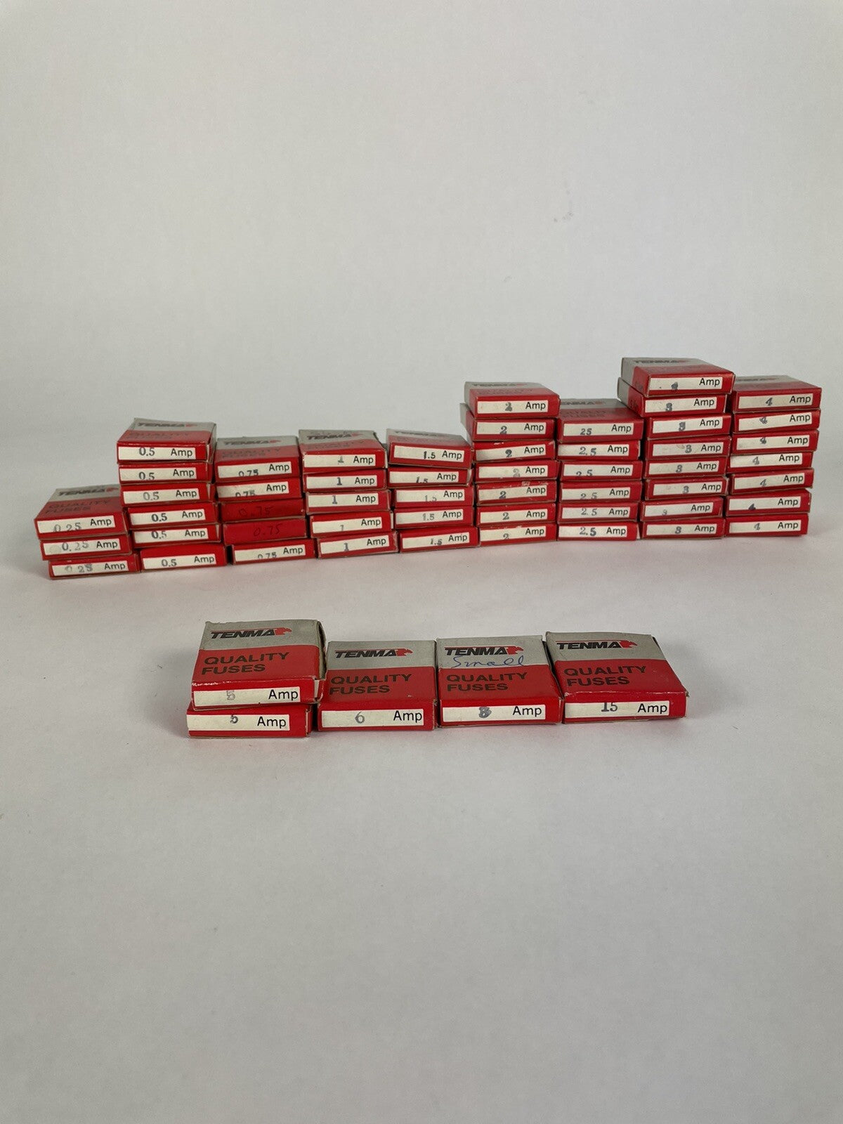 Huge Lot of 57 packs Tenma Quality Fuses 0.25 0.5 0.75 1 1.5 2 2.5 3 4 5 6 8 amp