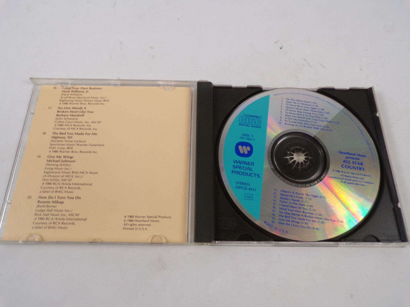 All Star Country I'll Never Stop Loving You If I Could Only Win Your Love CD#39