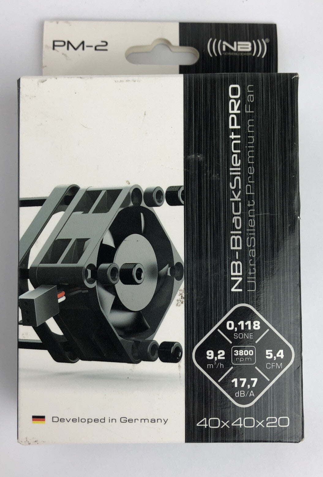 Noiseblocker Black Silent Pro PM-2 40mm Computer Case Fan - German Engineering