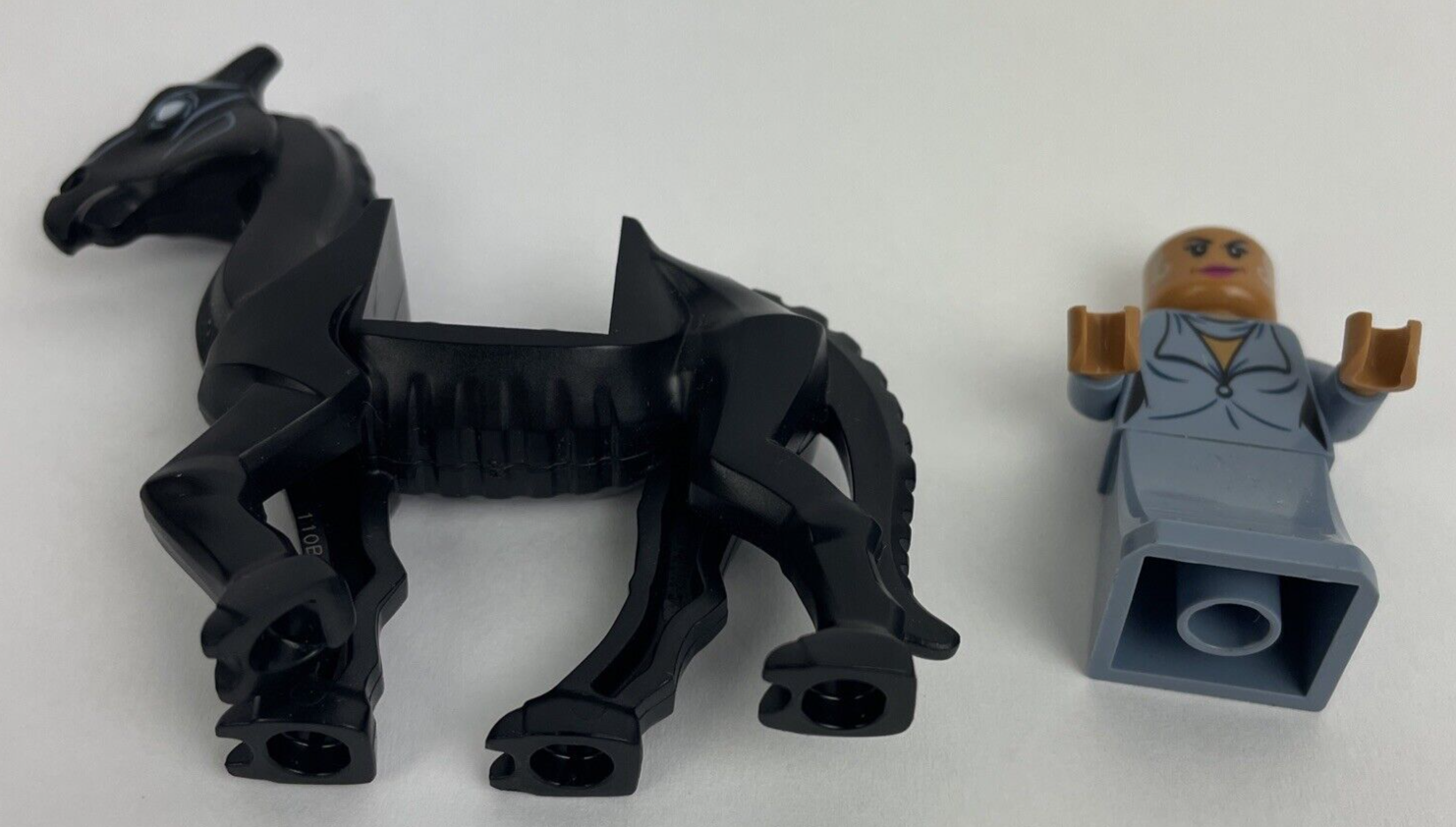 LEGO Minifigure Harry Potter Horse Skeletal Thestral Black Animal w Figure LOOK