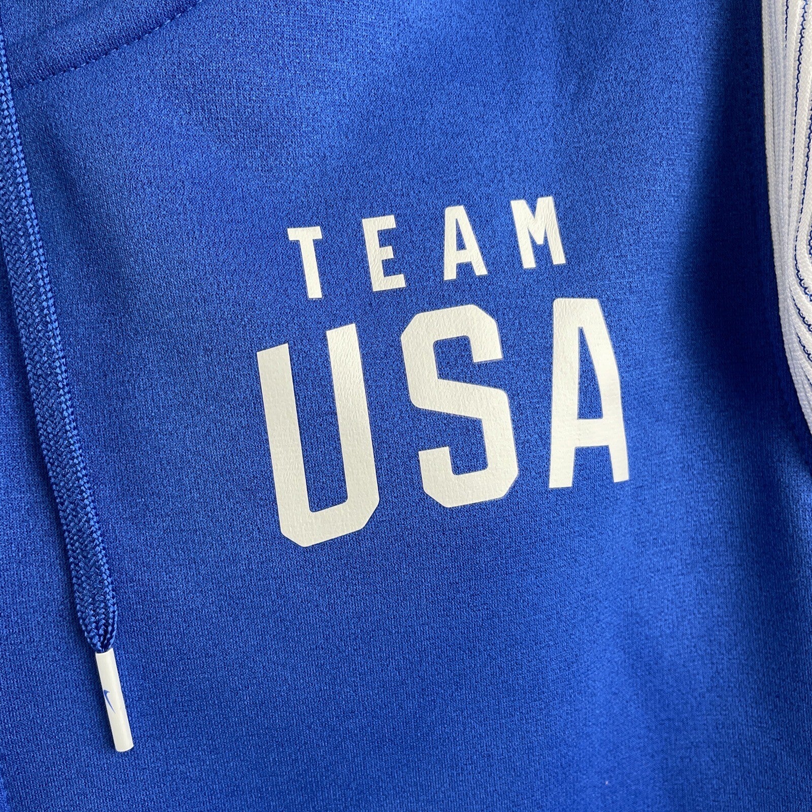 Nike Therma Fit On-Field Hoodie Mens Large Royal Blue White Full Zip TEAM USA