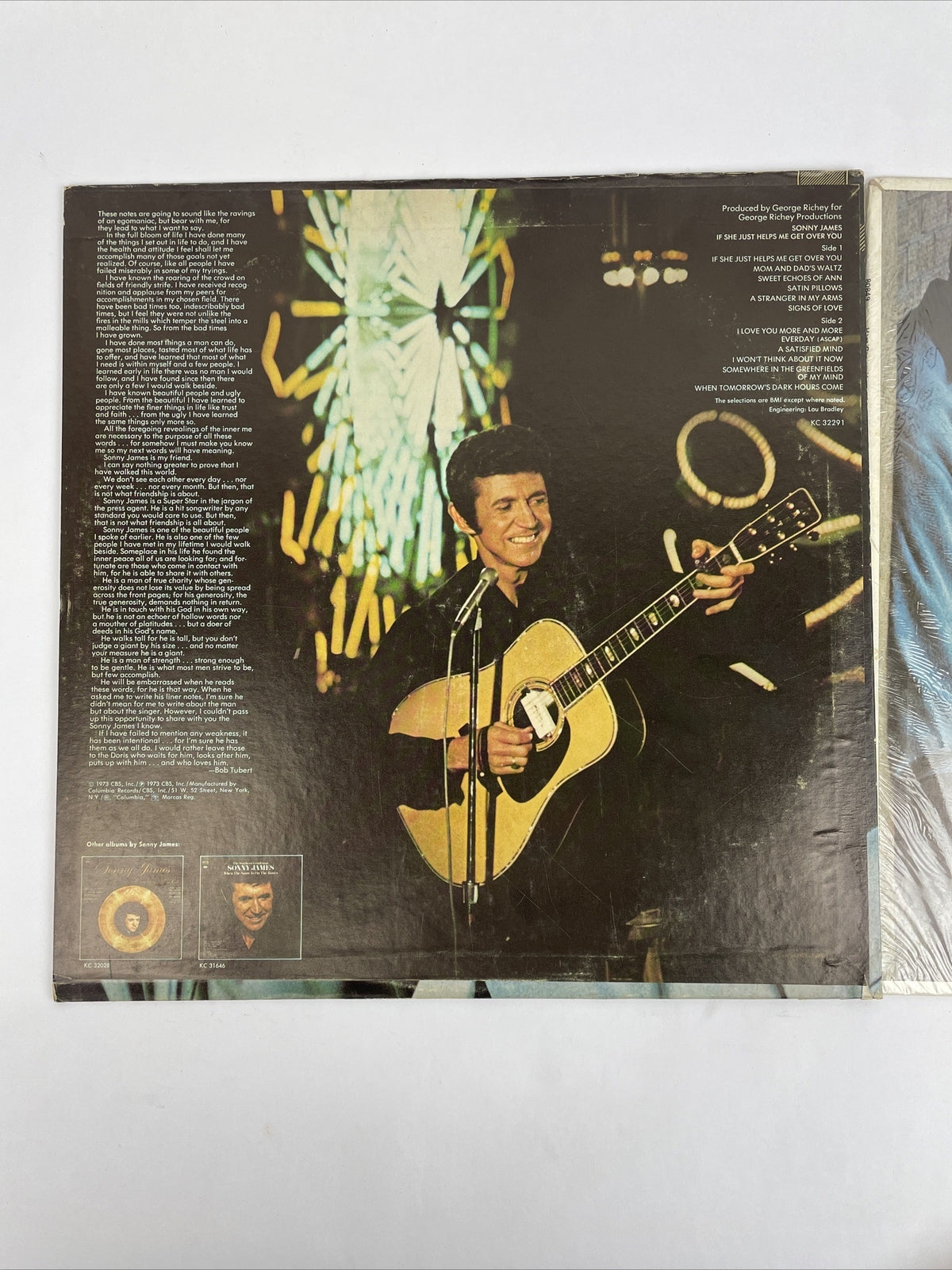 2 x Sonny James If She Just Helps Me Get Over You - Here Comes Honey LP's Vinyl
