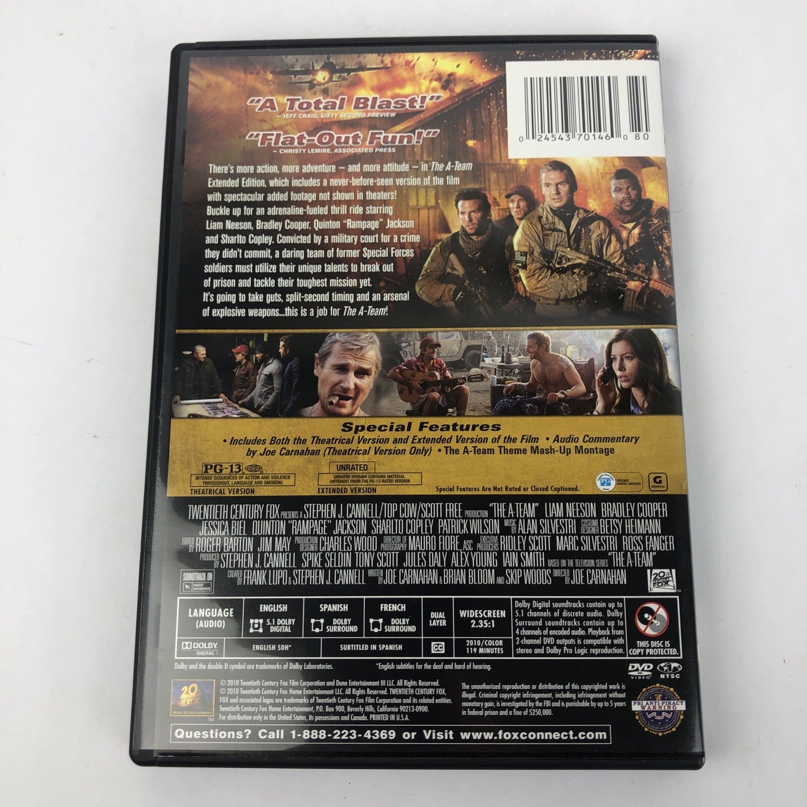 The A-Team (DVD, 2010, Unrated Extended Cut) Bradley Cooper , Rampage - Mint