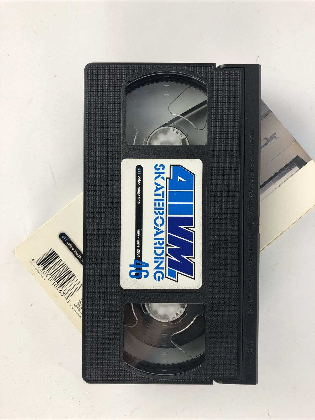 411VM Skateboarding Issue 46 vintage VHS tape featuring Reese Forbes, Carol Foster, and Alex Vallely.