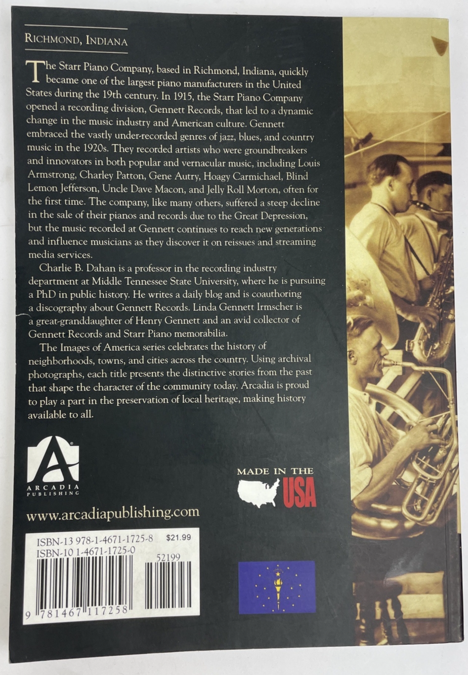 Gennett Records and Starr Piano Book (Images of America) by Dahan w GR Bookmark