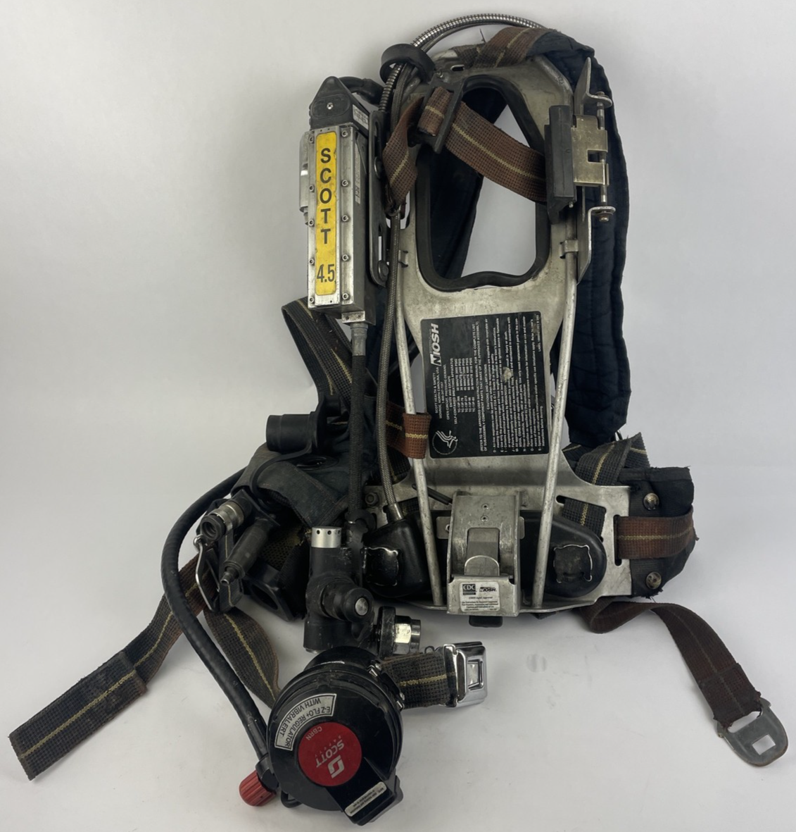 SCOTT SAFETY 4.5 4500 SCBA Air Pack Harness EZ-Flow Air Pak Plus with Sensor f