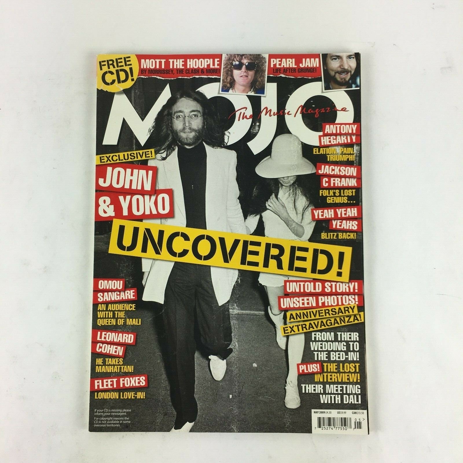 May 2009 Mojo Music Magazine Uncovered John & Yoko Antony Hegarty LeonardCohen