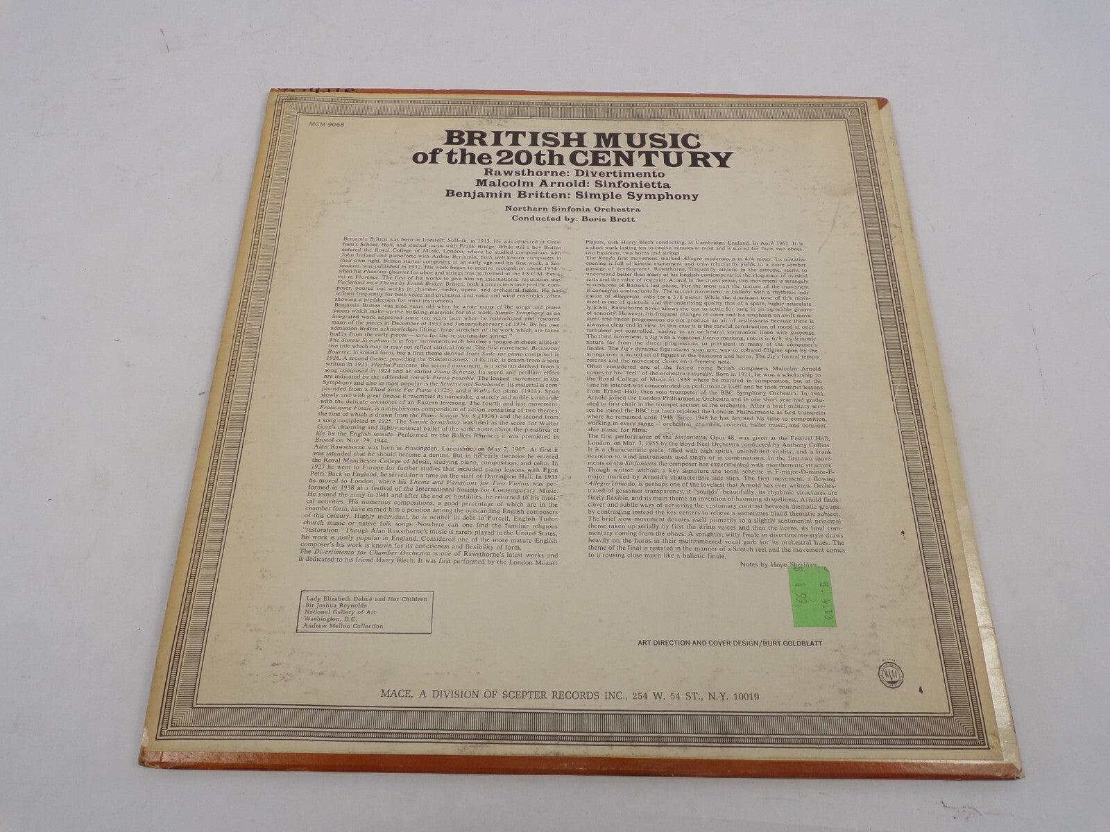 Birtish Music Of The 20th Century Rawsthorne: Divertimento Malcolm Arnold: Sinfo