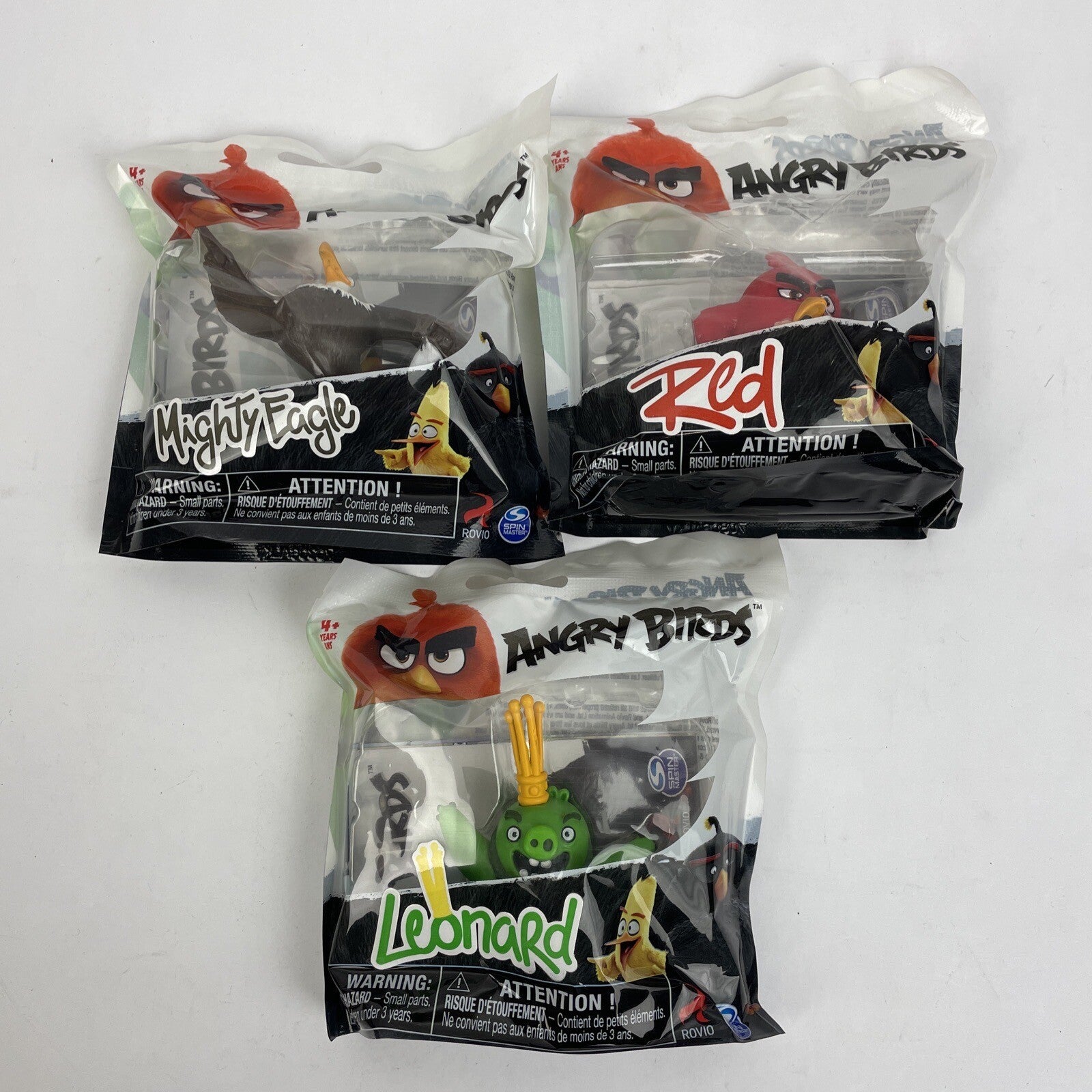 3 x Rovio Tiny Toppers ANGRY BIRDS Character Figures RED, Terrence, Mighty Eagle