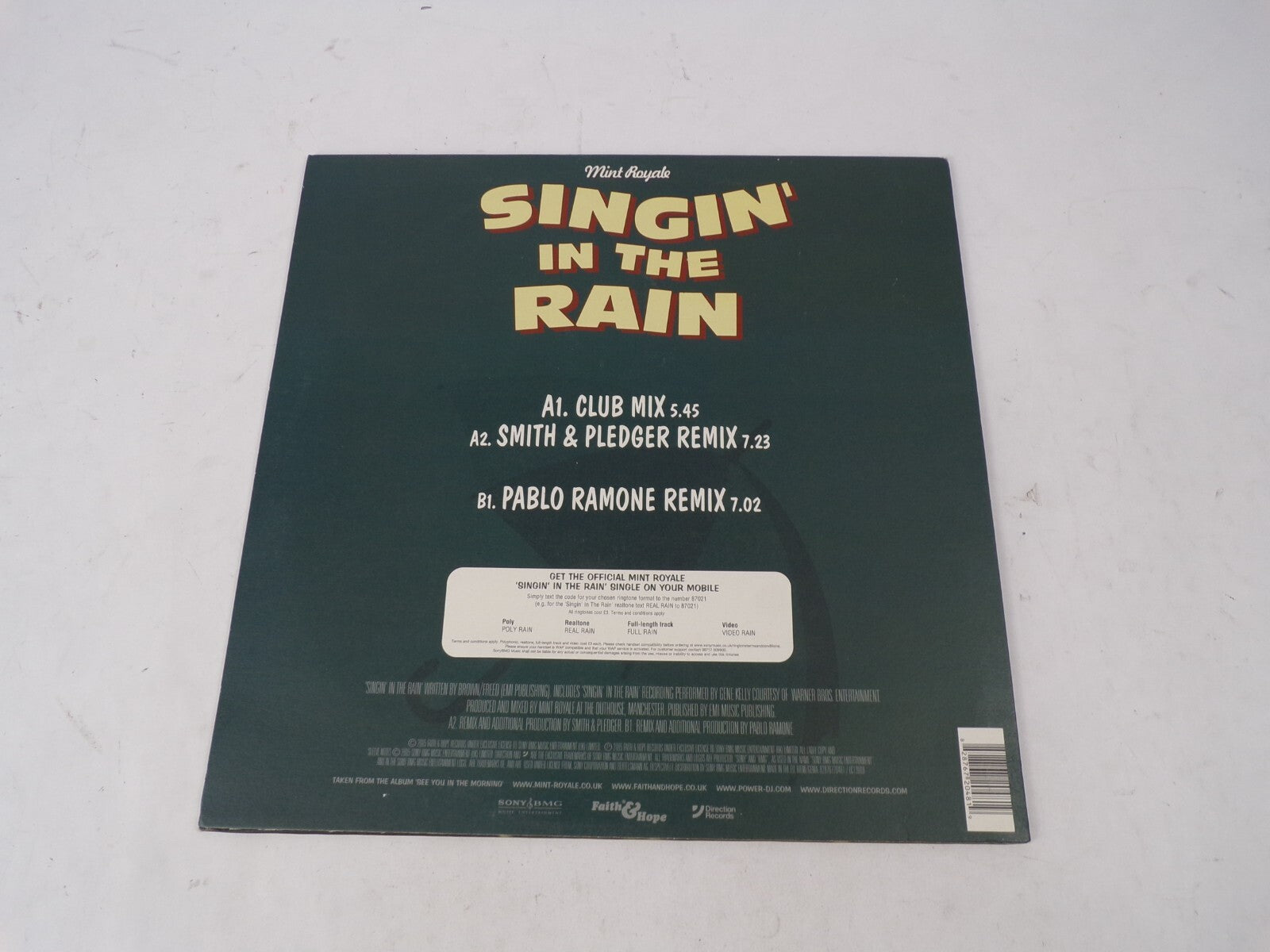 Mint Royale Singin' In The Rain "I'm Ready For Love" Club Mix Vinyl Record