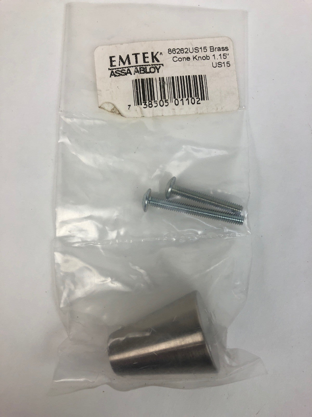 Emtek ASSA ABLOY Modern 1.15" BRASS POLISHED Cone Cabinet Knob HANDLE - FSTSHP