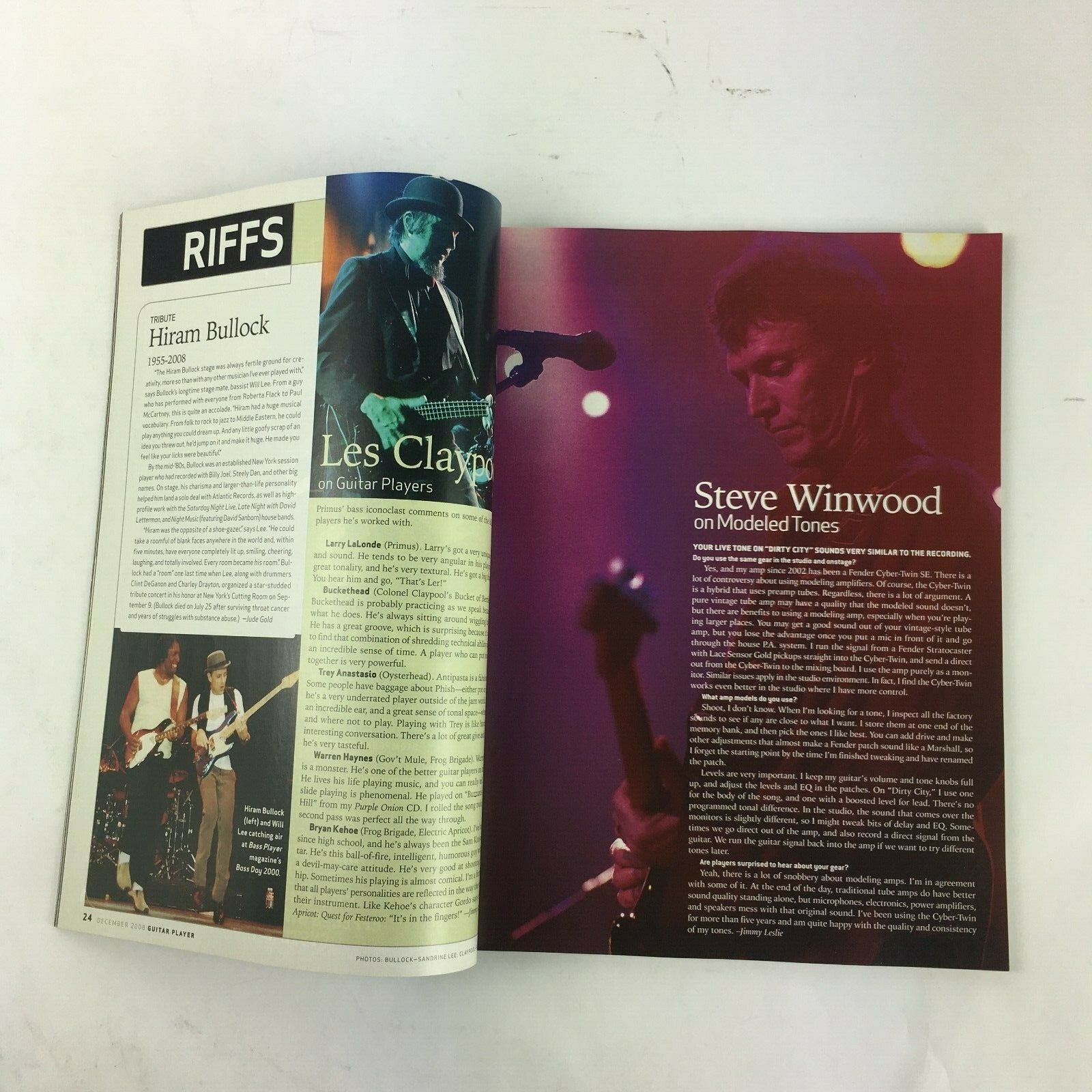 December 2008 Guitar Player Magazine Carlos Santana Rory Block Jerry Reed Ibanez