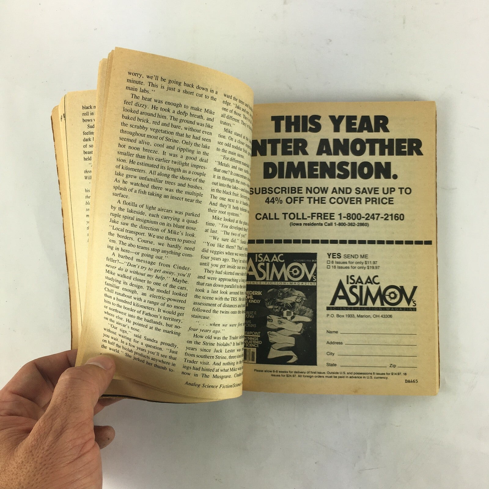 April 1986 Analog Science Fiction Fact Magazine Charles Sheffield Frederik Pohl