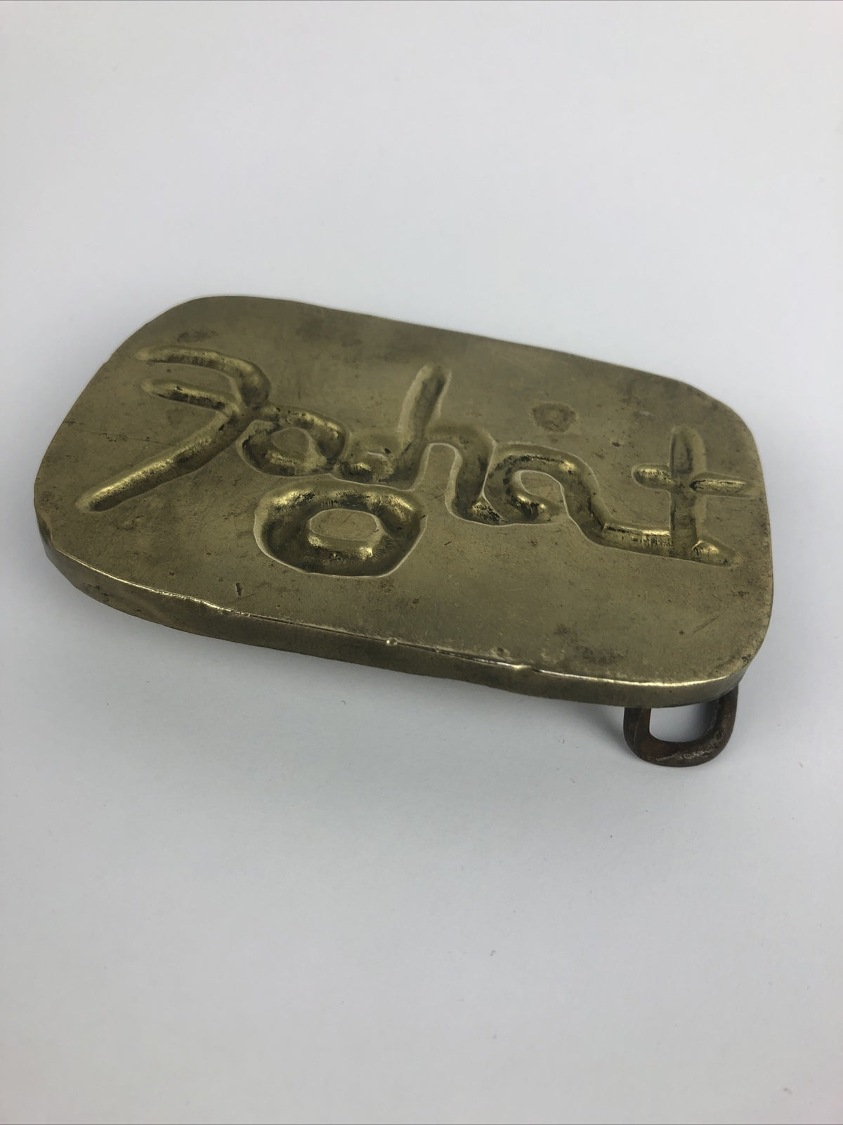 Foghat solid Brass Belt Buckle, one of a Kind American FOLK ART