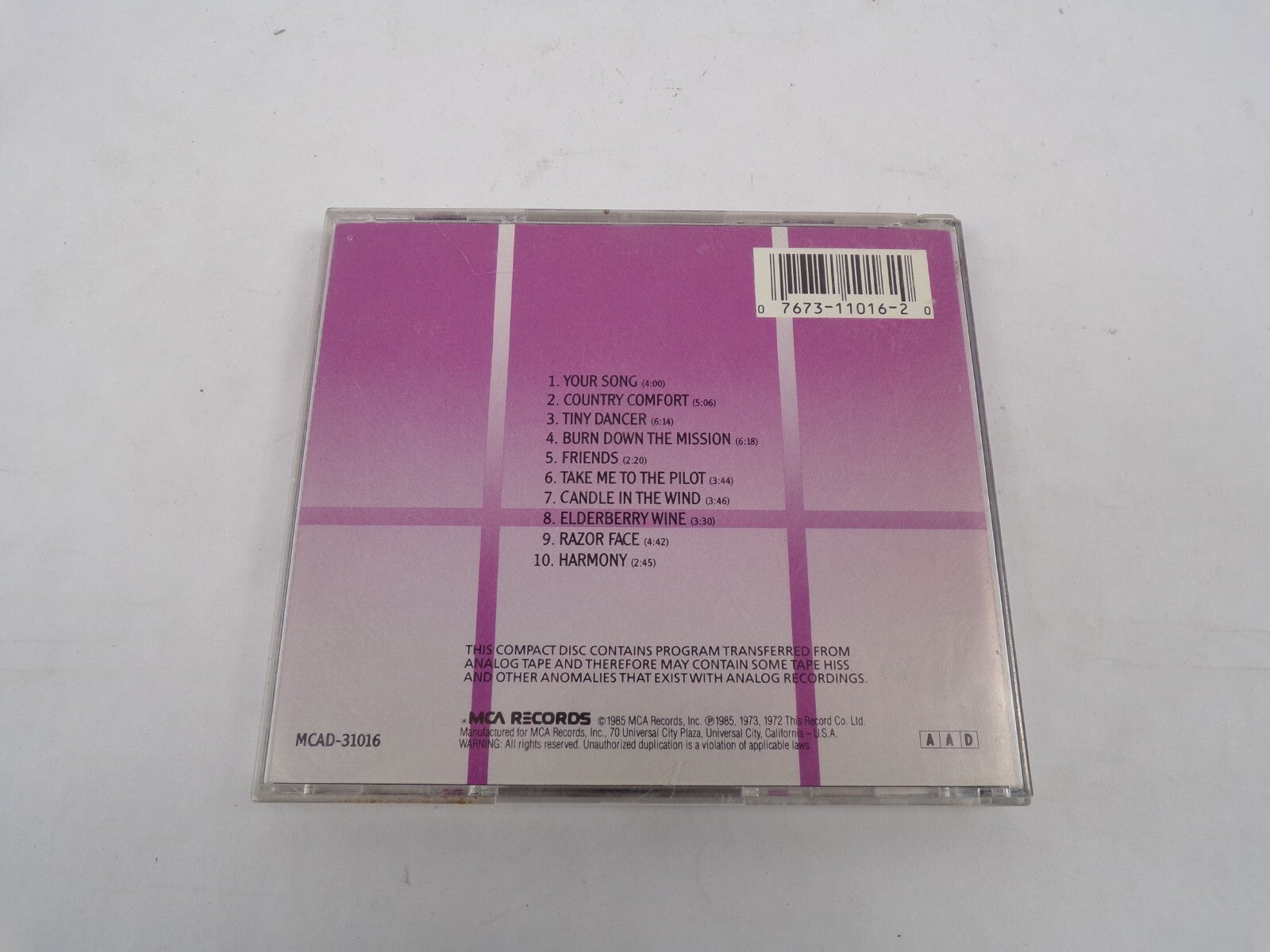 Eliton John Your Songs Country Tiny Dancer Burn Down The Mission Friends CD#26