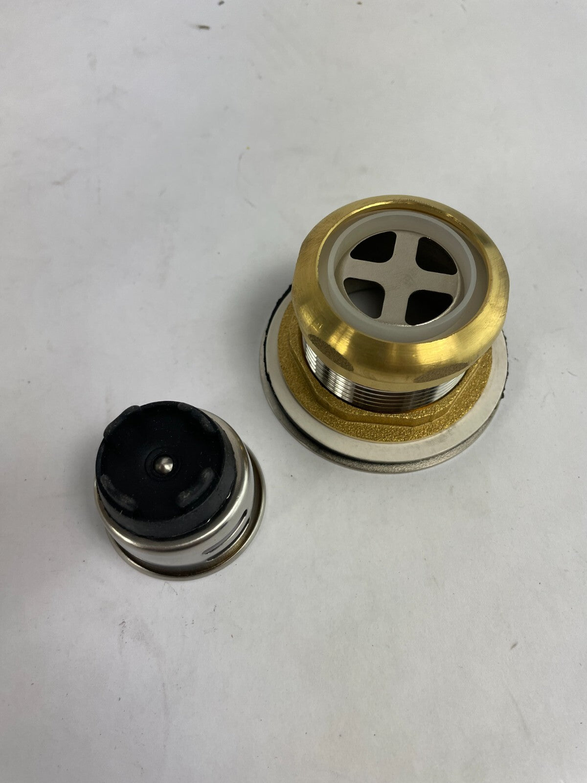 Julien 2" Heavy Duty Brass Sink Strainer Satin Nickel 100 085