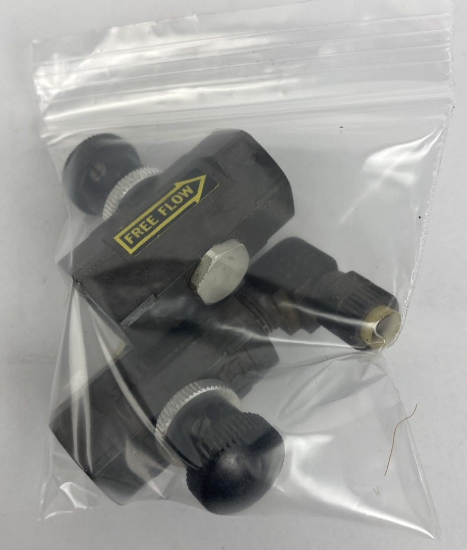 Lot of 2 x OEM NUMATICS 1FC1 FLOW CONTROL VALVE 1/8 FNPT X 1/8 FNPT V0972