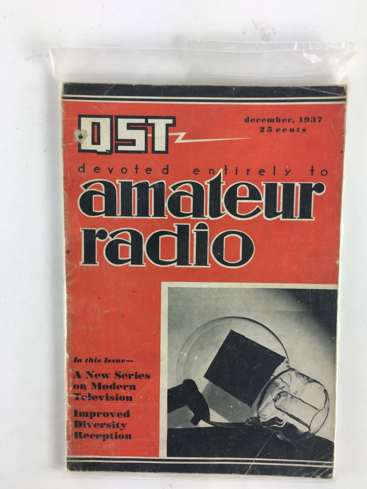 December 1937 QST Amateur Radio Magazine A New Series on Modern Television