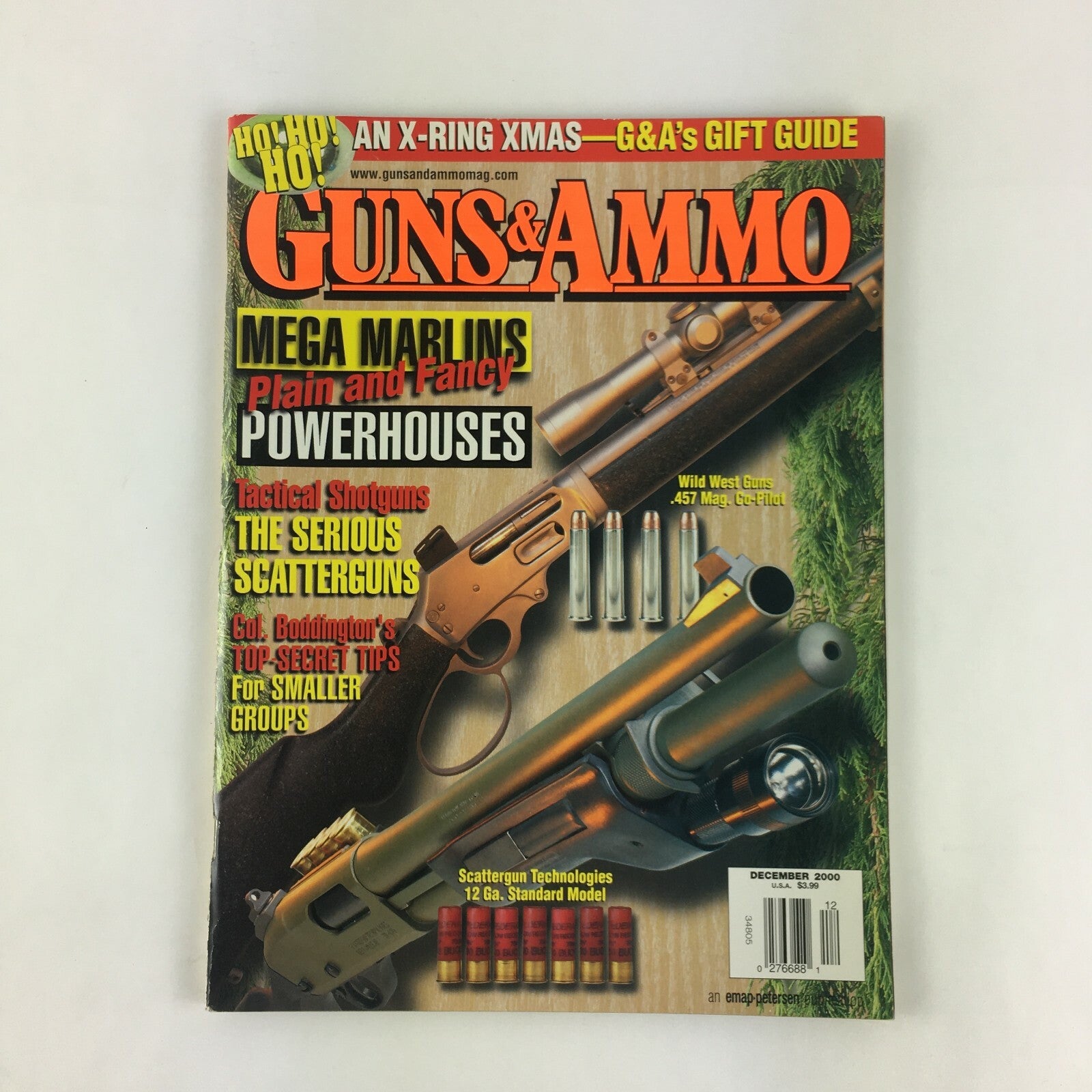 December 2000 Guns & Ammo Magazine Mega Marlins Powerhouses .457 Mag 12 Ga.