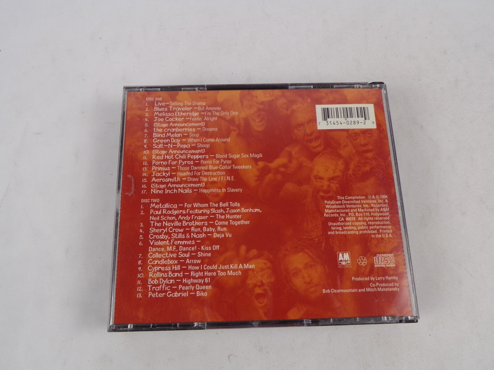 Woodstock 94 Metallica Paul Rodgers Featuring Slash, The Neville Brothers CD#58