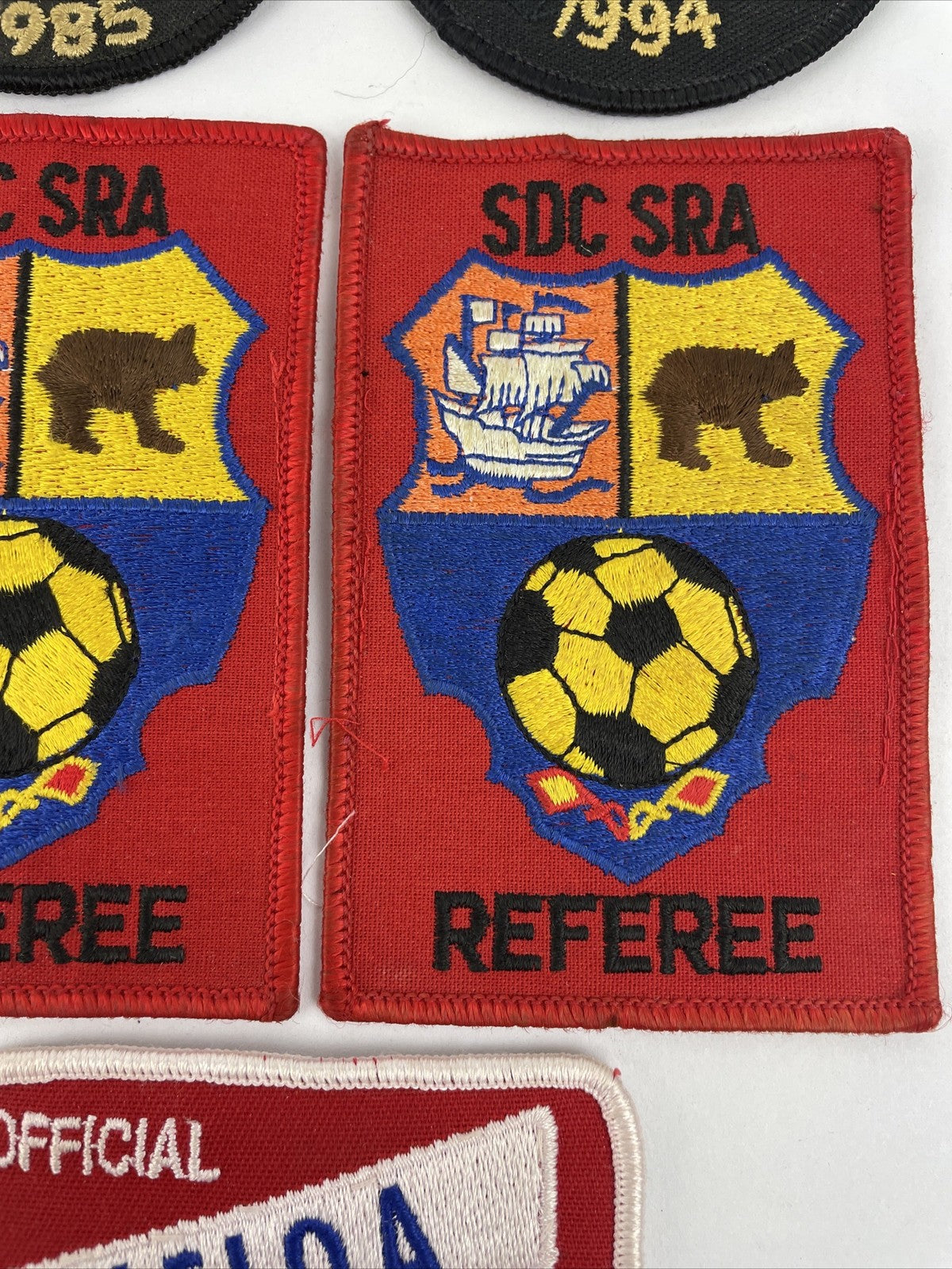 VINTAGE UNITED STATES SOCCER FEDERATION REGIONAL REFEREE YOUTH REG PATCH LOT (5)
