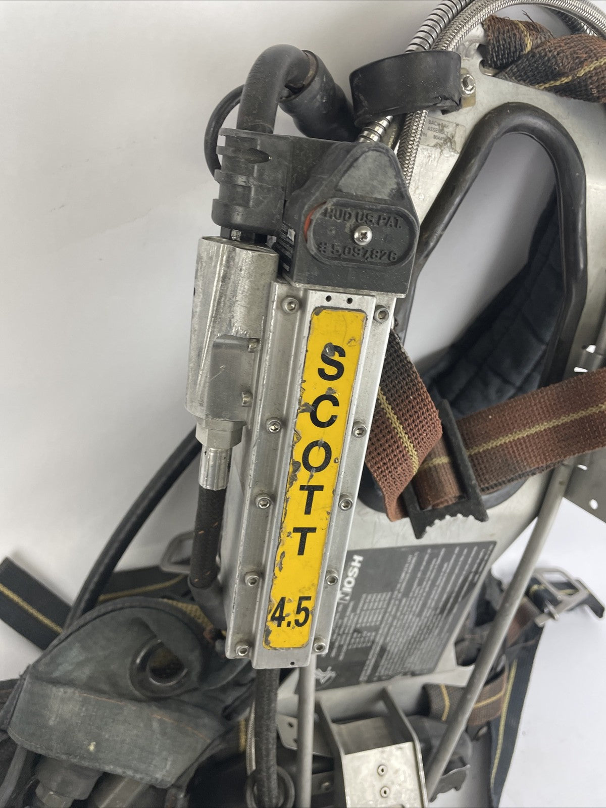 SCOTT SAFETY 4.5 4500 SCBA Air Pack Harness EZ-Flow Air Pak Plus with Sensor a