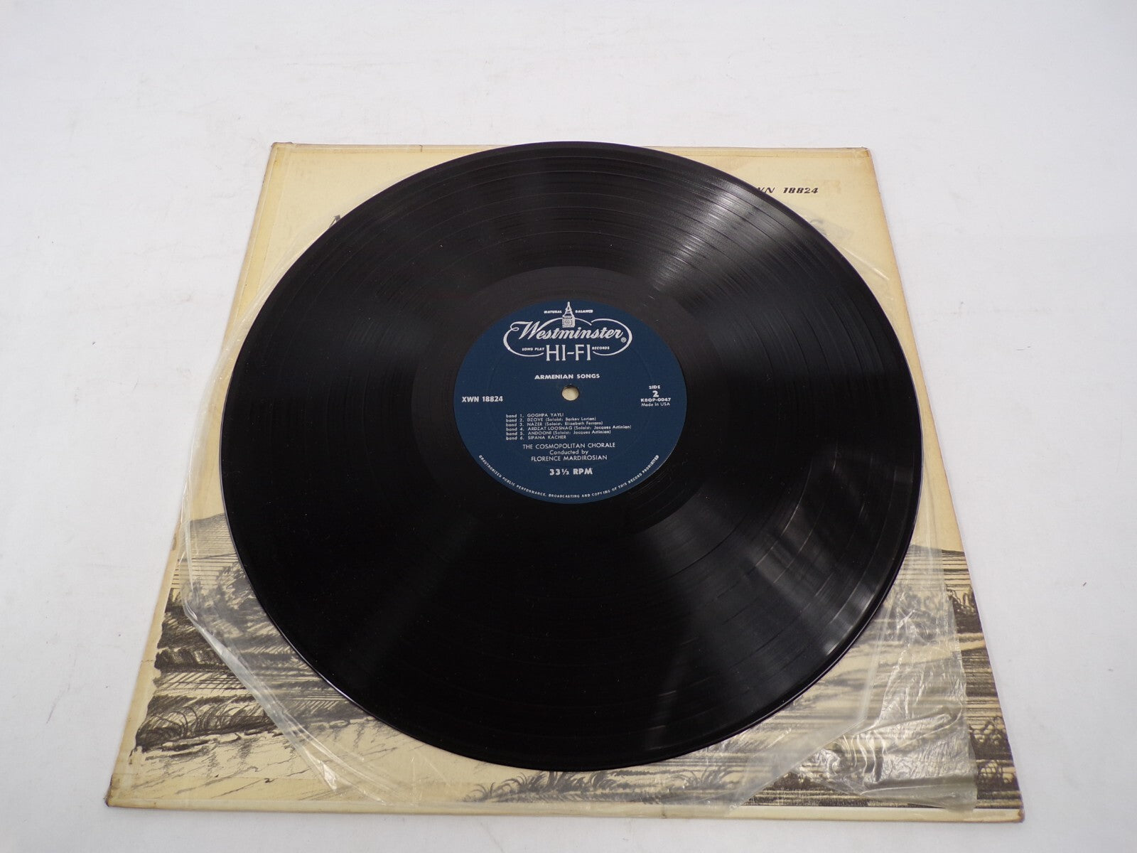 Armenian Songs The Cosmopolitan Chorale Florence Mardirosian Vinyl Record