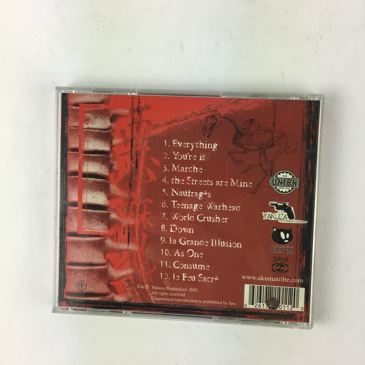 CD Akuma Yakuza Productions 2001 Everything , You're it , Marche , Nautrages