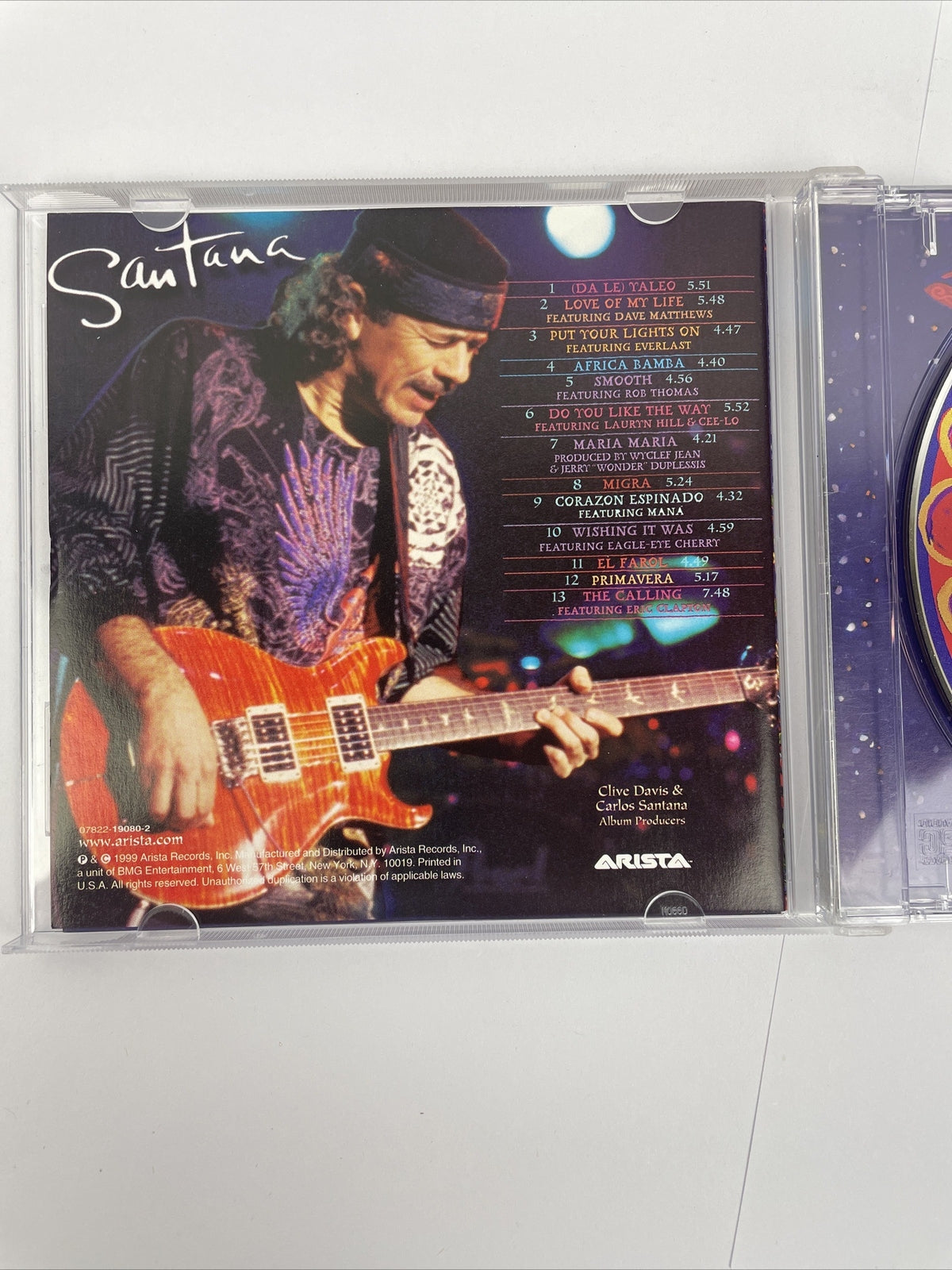 Supernatural - Digital Audio CD By Santana 1999 Artista Records - VGC S