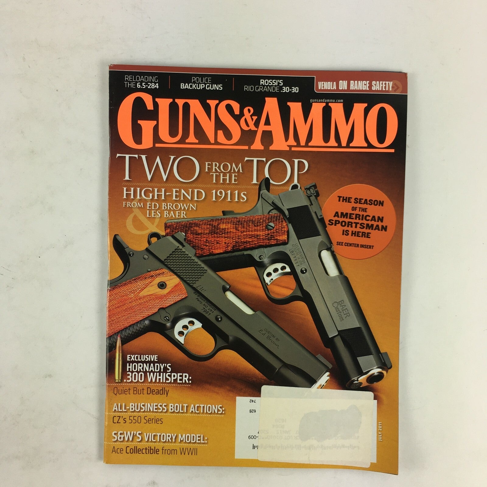 July 2011 Guns & Ammo Magazine Hornady's .300 Whisper Reloading The 6.5-284