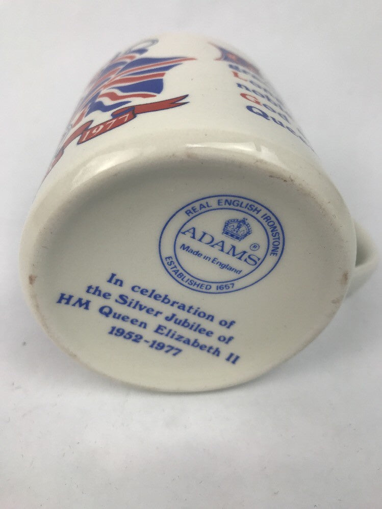 Adams Lancaster Real English Ironstone Coffee Mug SILVER JUBILEE 1952-77