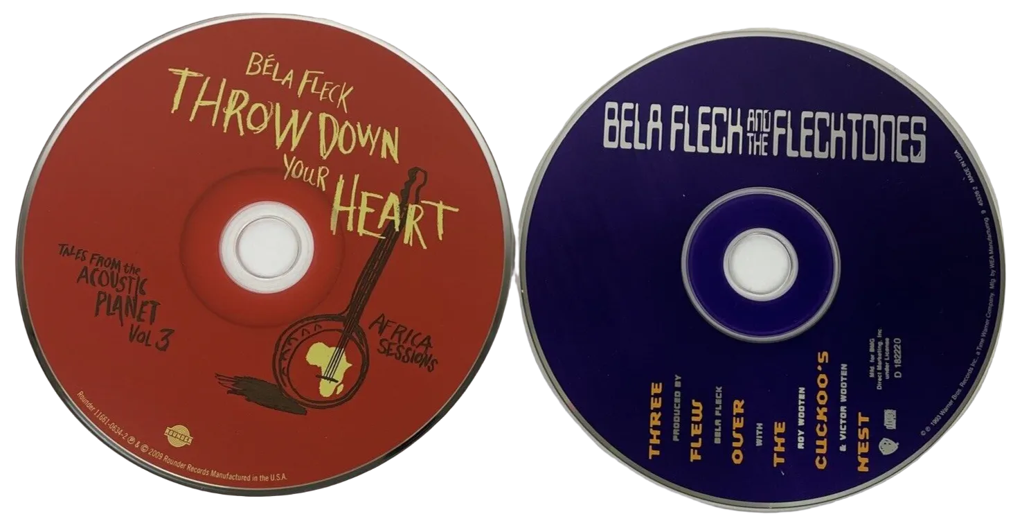 2 x Béla Fleck CD s -Throw Down Your Heart 2009 + Bela Fleck & the FLECKTONES