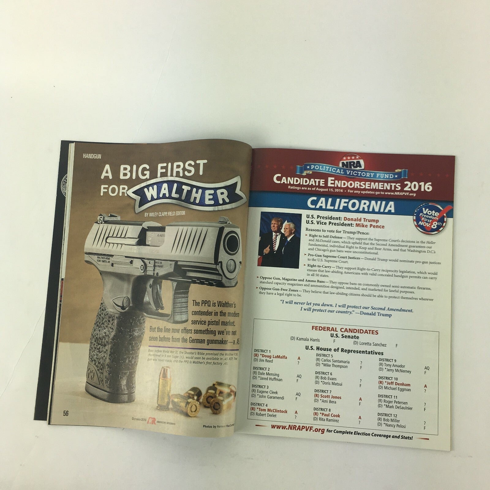 October 2016 American Rifleman Magazine Don't Wait to Cast Your Ballot
