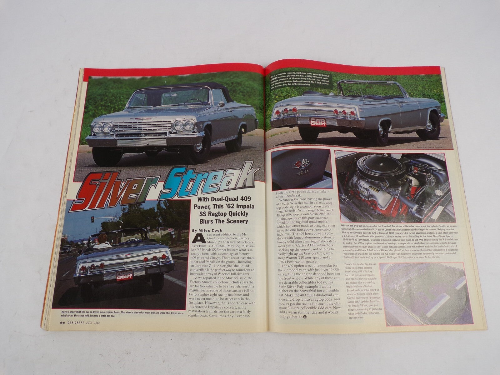 July 1995 Car Craft 60 Budget Tech Tips Win! A Classic '64 Chevy Impala 409 Deta