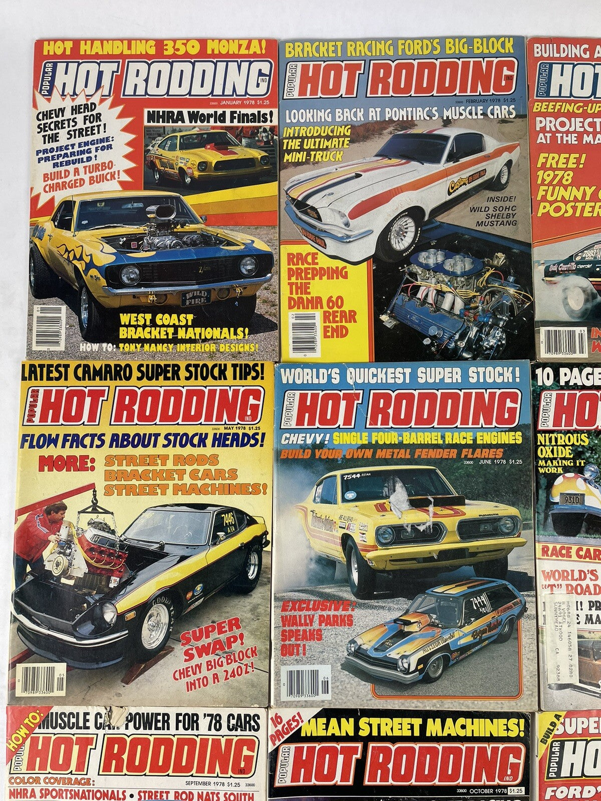 Lot of 12: Hot Rodding MAGAZINES Complete Full Set 12 issues Jan to Dec 1978